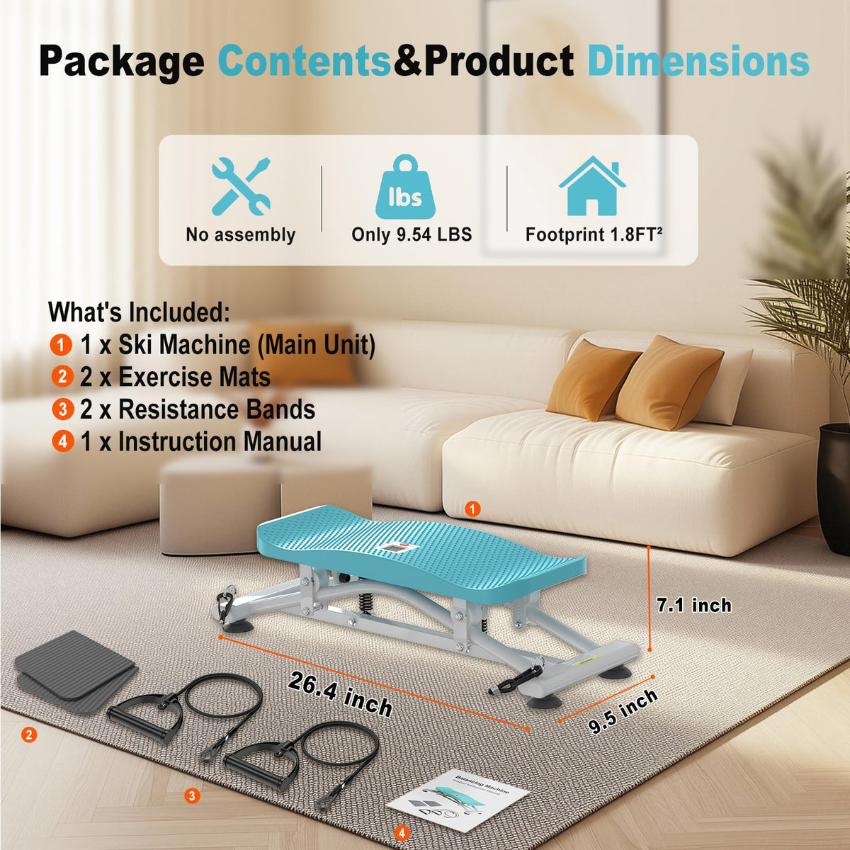 Ski Balance Board Rocking Stepper Ski Simulator for Home - HOTWAVE Official Imagery - 7