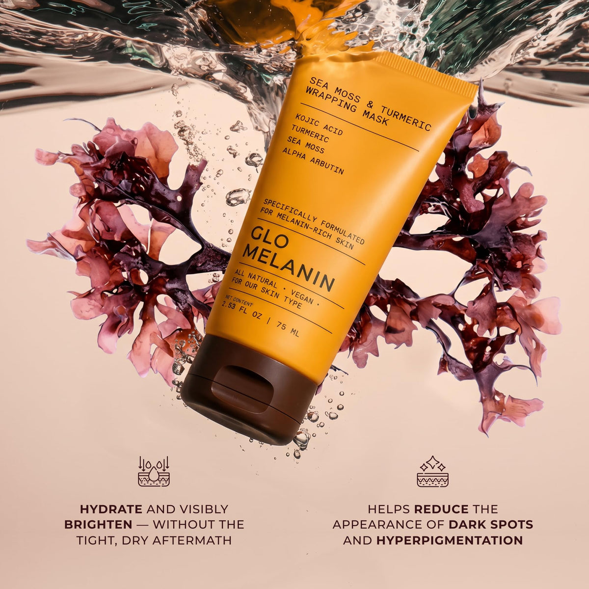 Glo Melanin Sea Moss Wrapping Peel Off Face Mask - Glo Melanin Official Imagery - 4