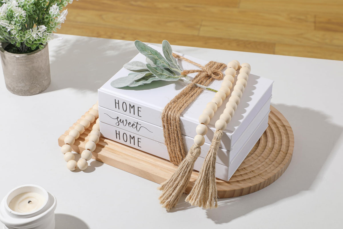 Home Sweet Home White Decorative Books for Home Decor - TenXVI Designs Official Imagery - 3