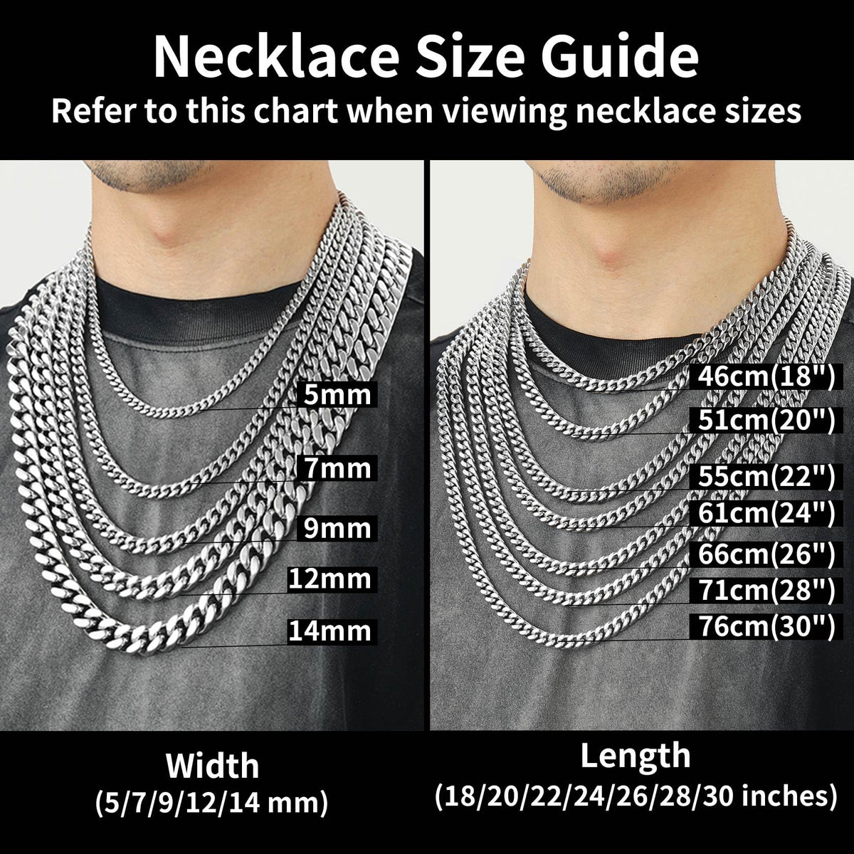 ChainsHouse Cuban Link Chain for Men Stainless Steel - ChainsHouse Official Imagery - 4