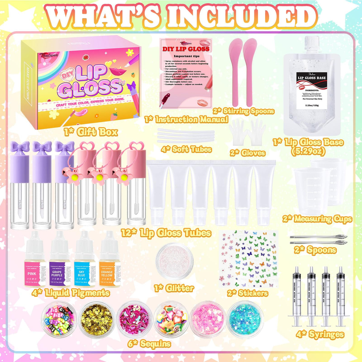Thaluna Lip Gloss Making Kit Lip Gloss Set for Women Lip Kit - Thaluna Official Imagery - 3