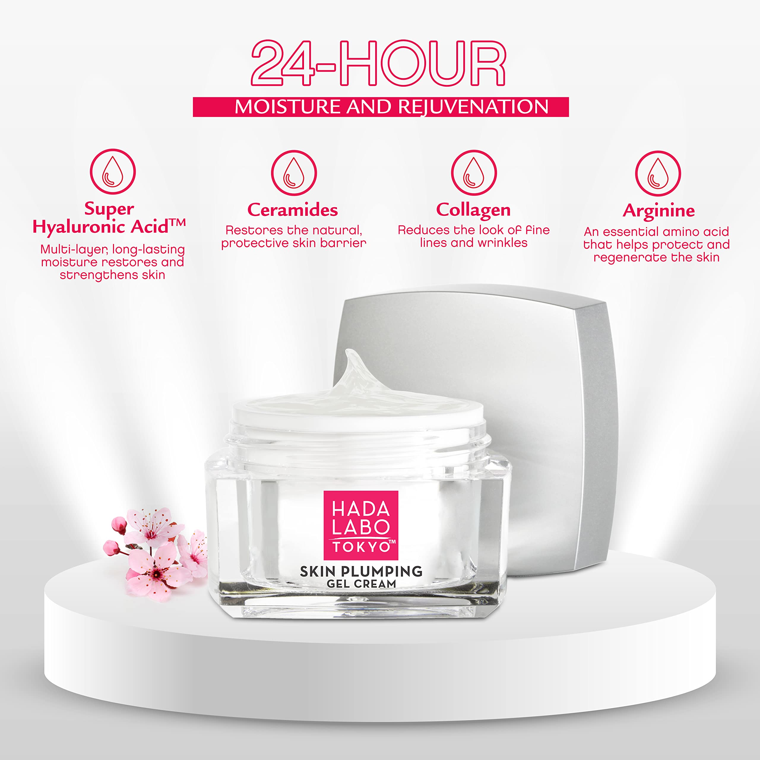Hada Labo Tokyo Plumping Gel Cream, Facial Moisturizer, Clinically Proven to - Hada Labo Tokyo Official Product View 5