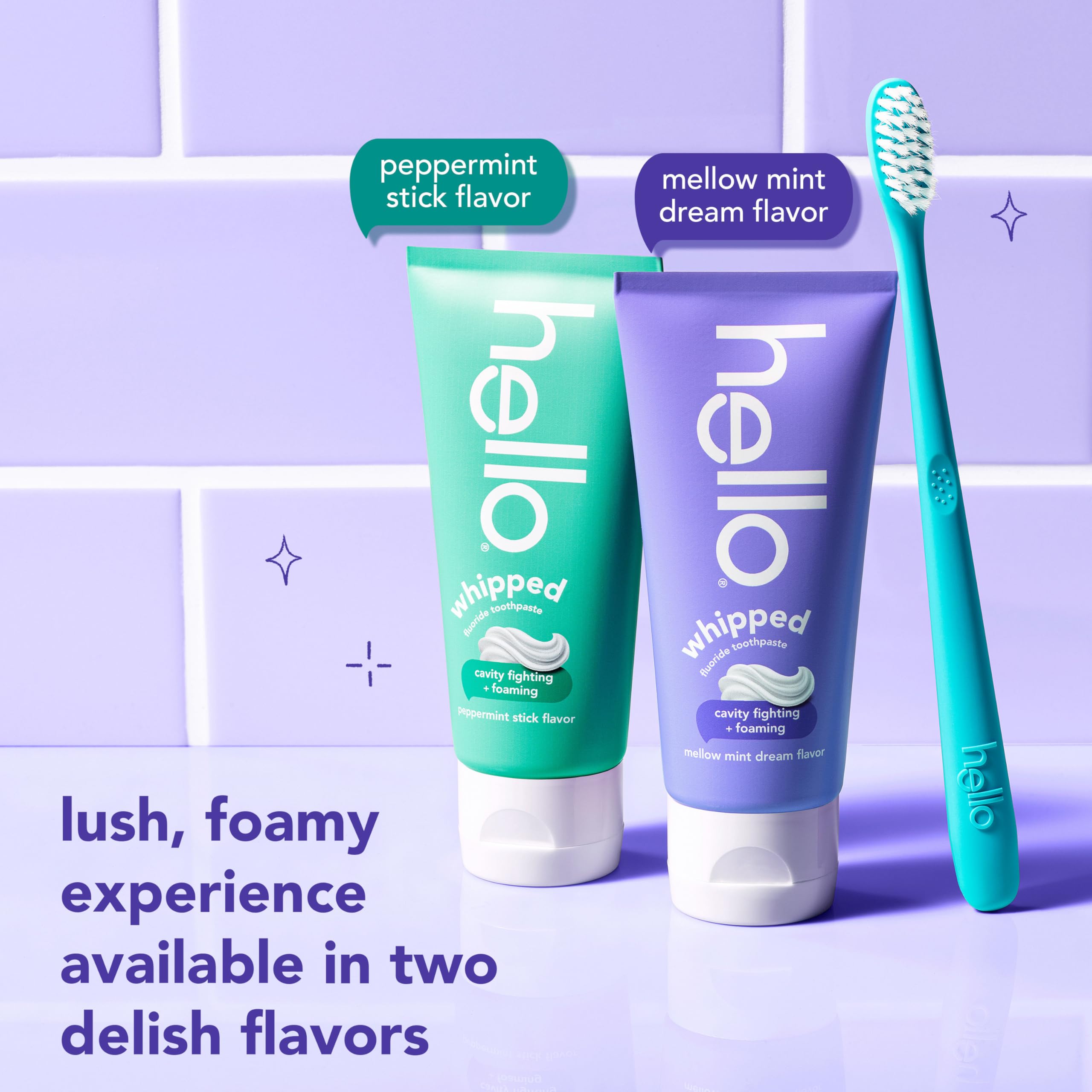 Hello Whipped Mellow Mint Dream and Peppermint Stick Toothpaste Pack, - View 7