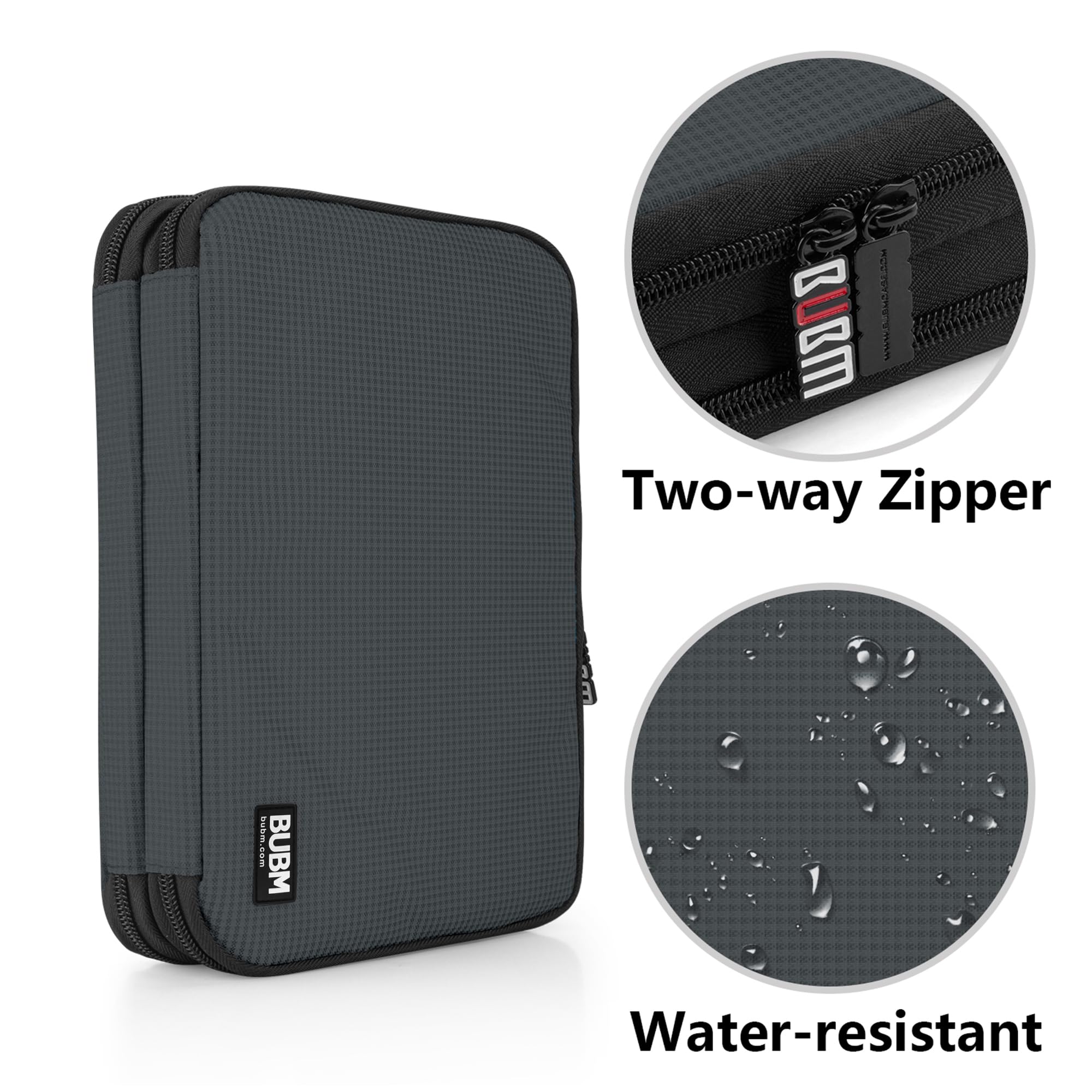 BUBM Double Layer Electronic Accessories Organizer, Travel Gear B - BUBM Official Product View 5