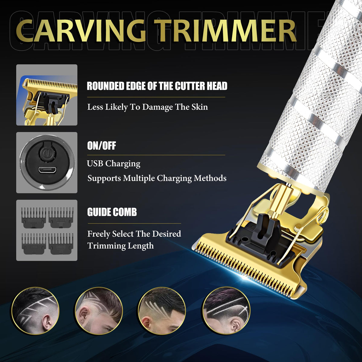 Hair Clippers for Men with LED Display 4 in 1 Cordless - LQT Official Imagery - 6