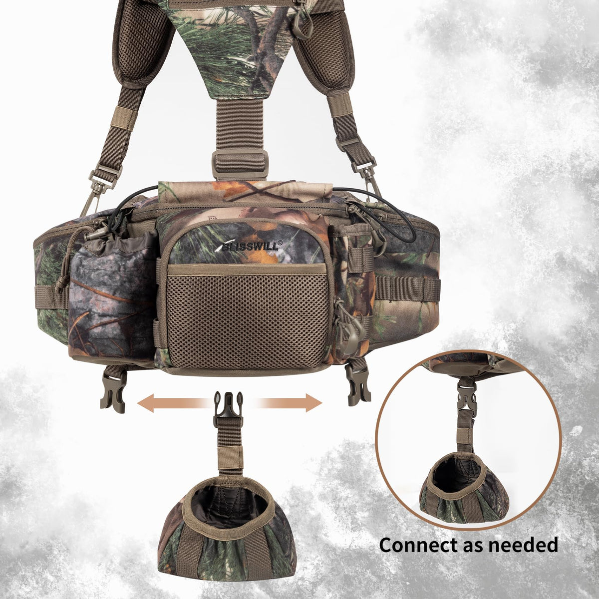 Hunting Fanny Waist Pack with Harness Pouch Hunting Backpack - BLISSWILL Official Imagery - 8