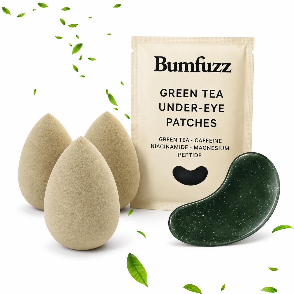Green Tea Under Eye Patches Makeup Sponge Set 24 Pairs Eye - Bumfuzz Official Imagery - 2
