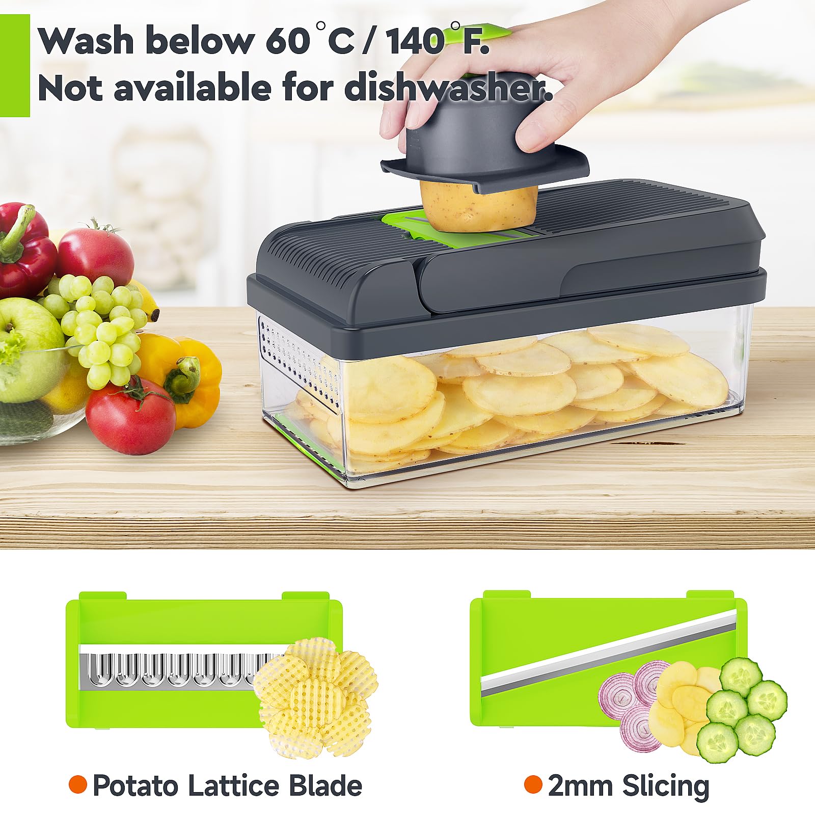 MealHelper 12-in-1 Vegetable Chopper, Food Veggie Chopper With Container - MealHelper Official Product View 3