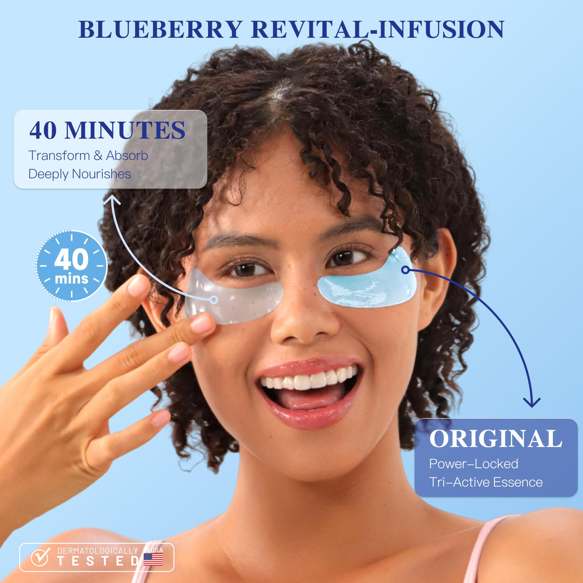 Blueberry Collagen Under Eye Patches Eye Mask for Puffy Eyes - ICIKOL Official Imagery - 5