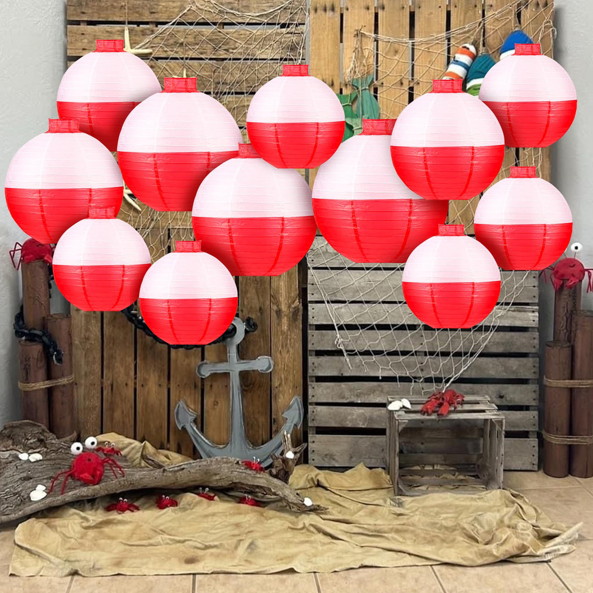 Fishing Bobber Paper Lanterns Round Decoration Lantern 12 - ngsiiohun Official Imagery - 7