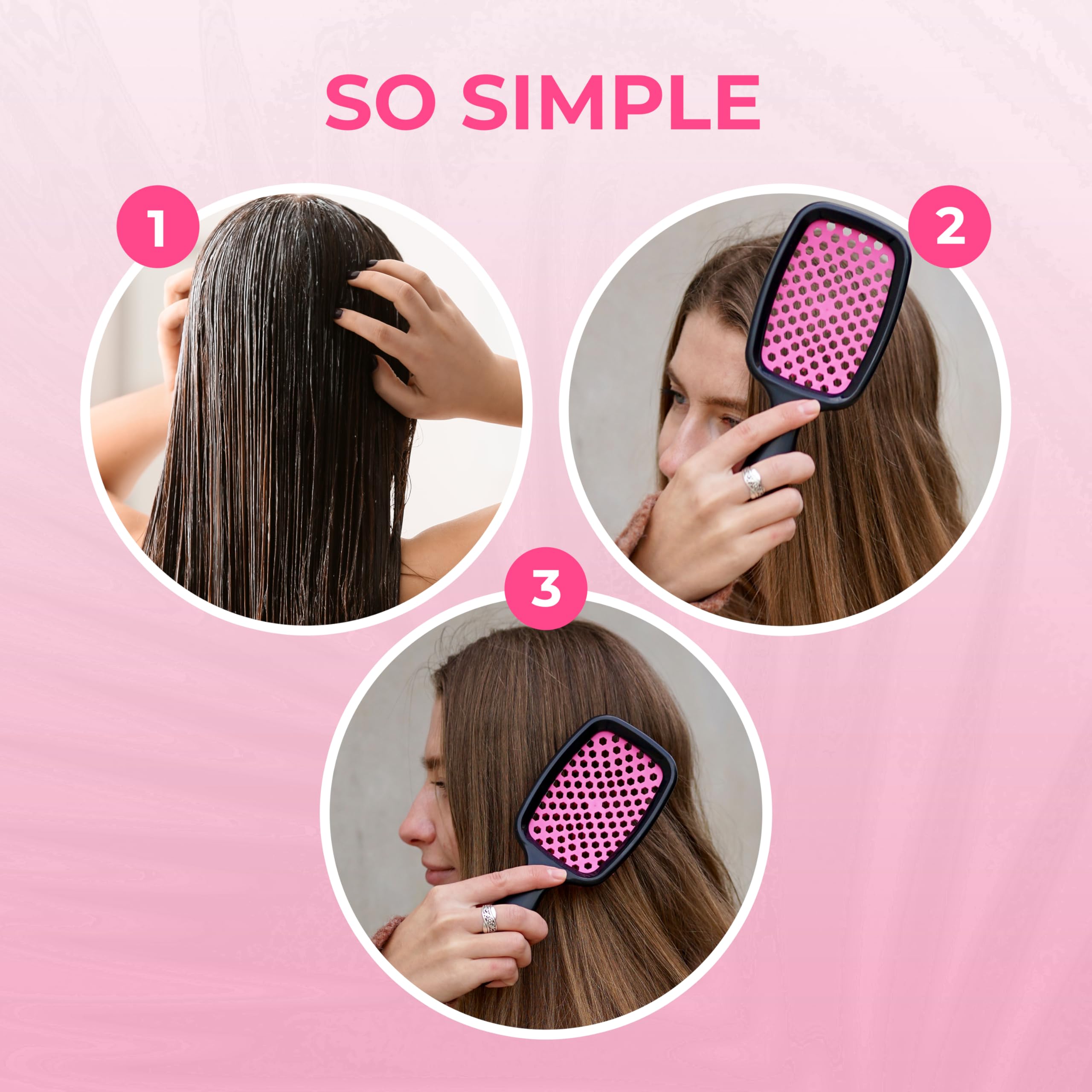 FHI Heat UNbrush Detangling Brush for Pain-Free Brushing on All Wet or - View 9