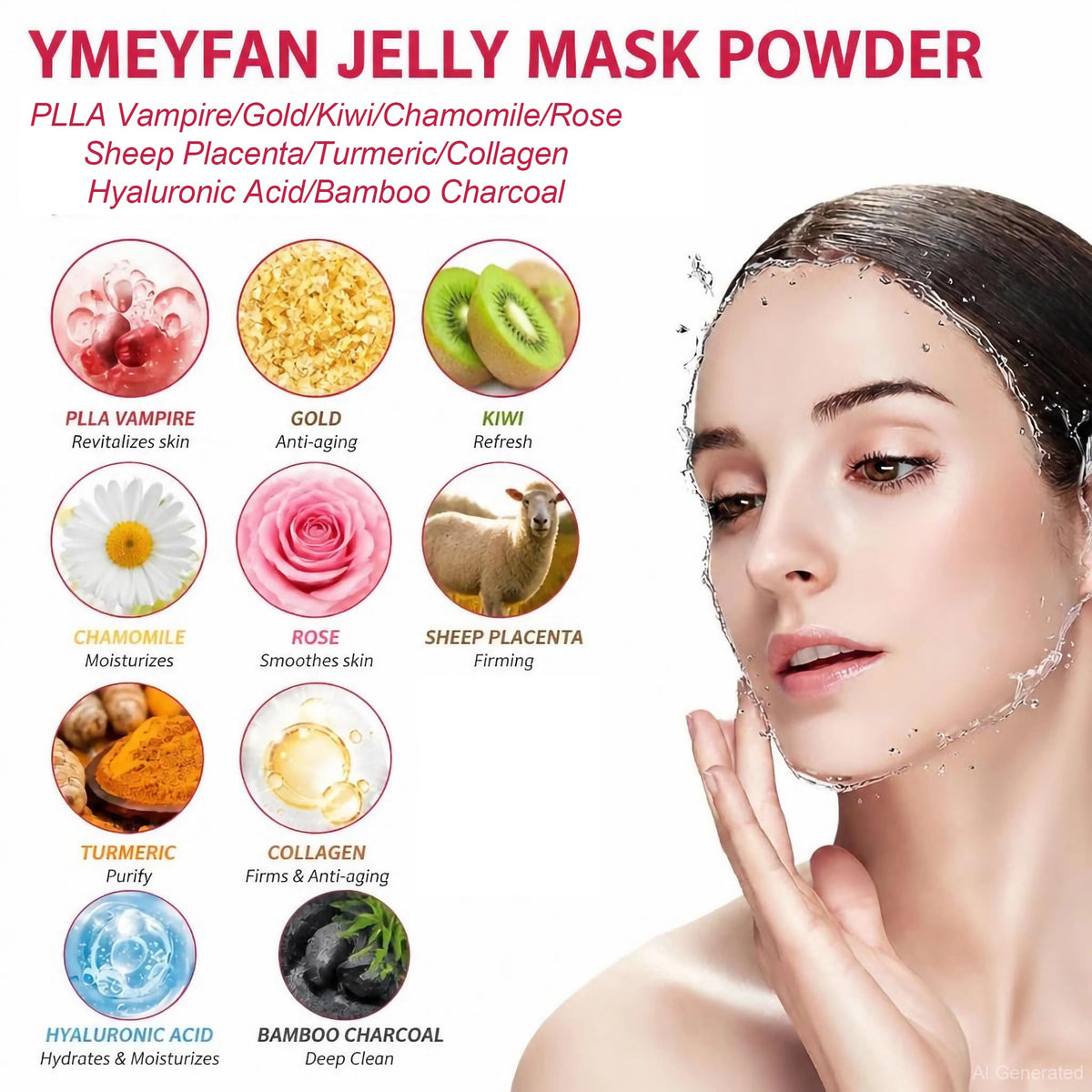 Jelly Mask for Facials Professional Face Mask Bulk Wholesale - YMEYFAN Official Imagery - 3