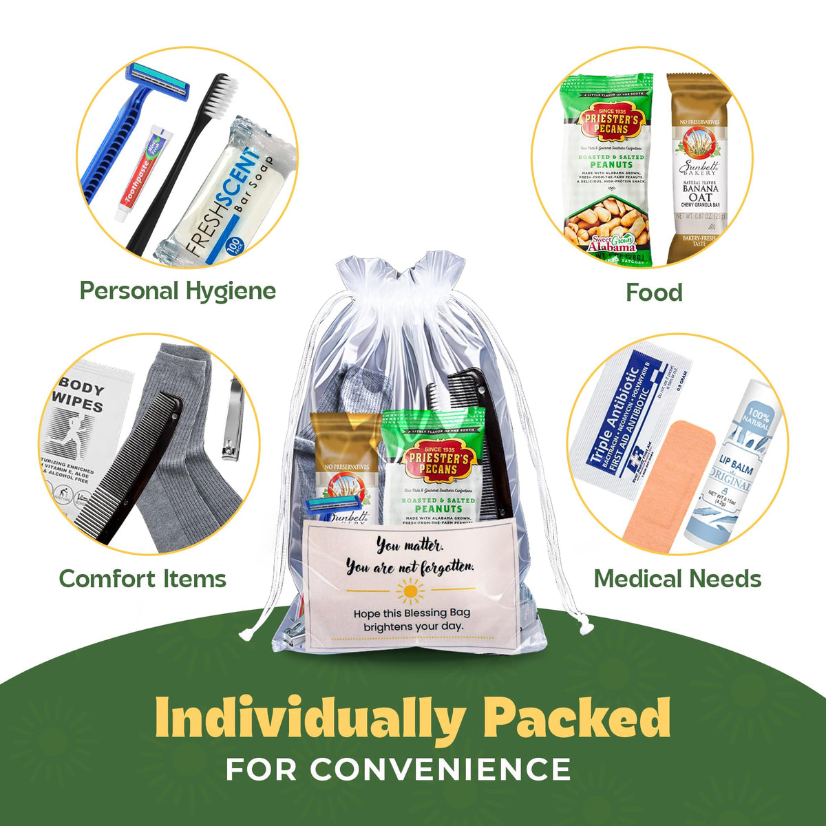 Homeless Care Package Complete Hygiene Kits for homeless - Premium Selection Official Imagery - 8