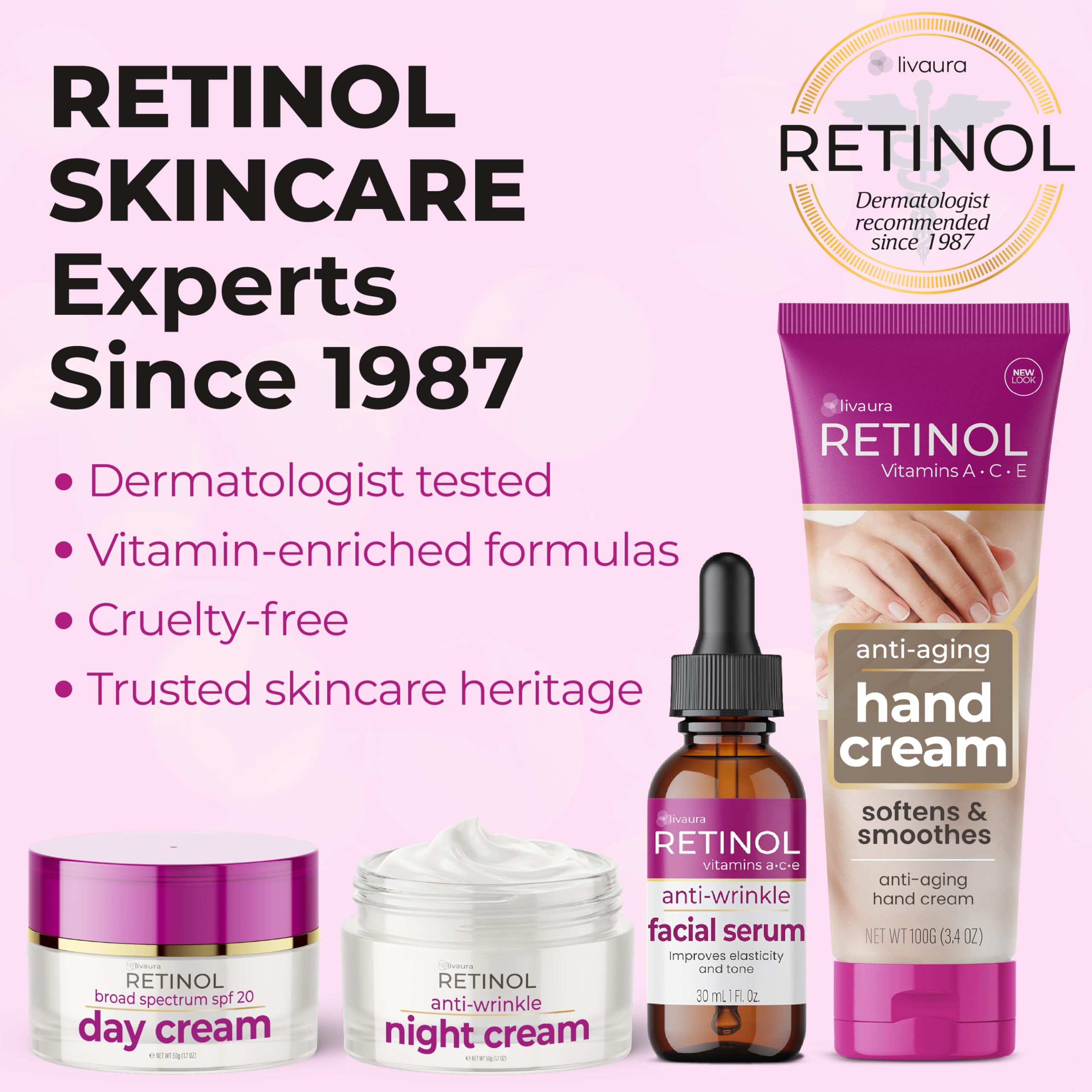 LIVAURA Retinol Face Serum - Anti Aging Serum for Dark Spots - Retinol Official Product View 8