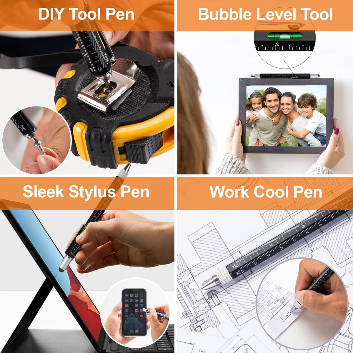 VIBELITE Magnetic Pickup Tool 6 in 1 Multitool Pen 2 Pack - VIBELITE Official Imagery - 6
