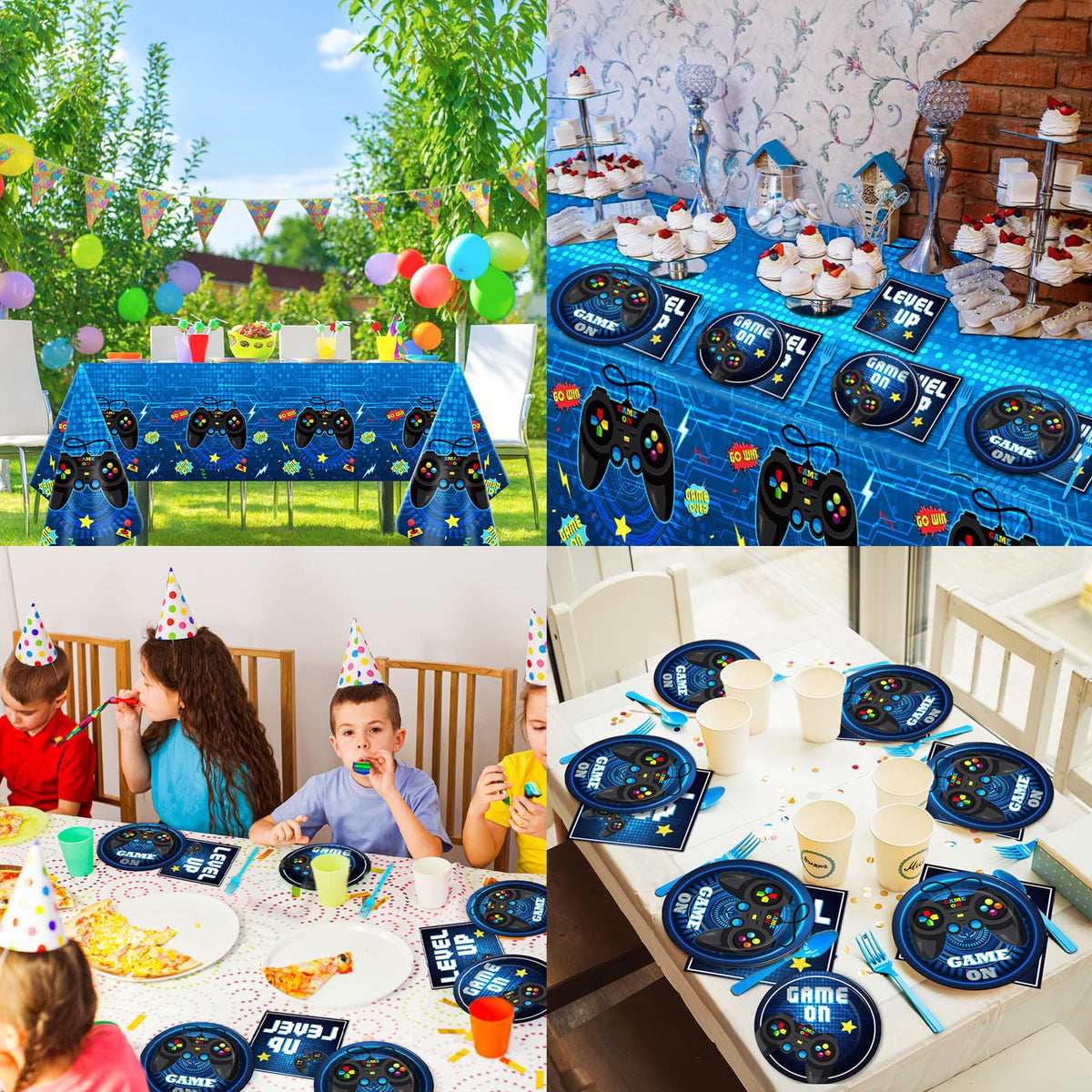 Video Game Party Supplies Tableware Set for 24 Guests Gaming - gisgfim Official Imagery - 7