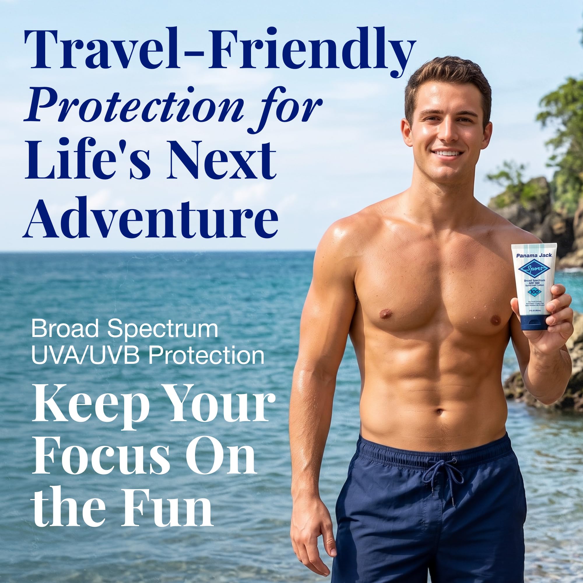 Panama Jack Sport Sunscreen Lotion - SPF 100, Broad Spectrum UVA/ - Panama Jack Official Product View 7
