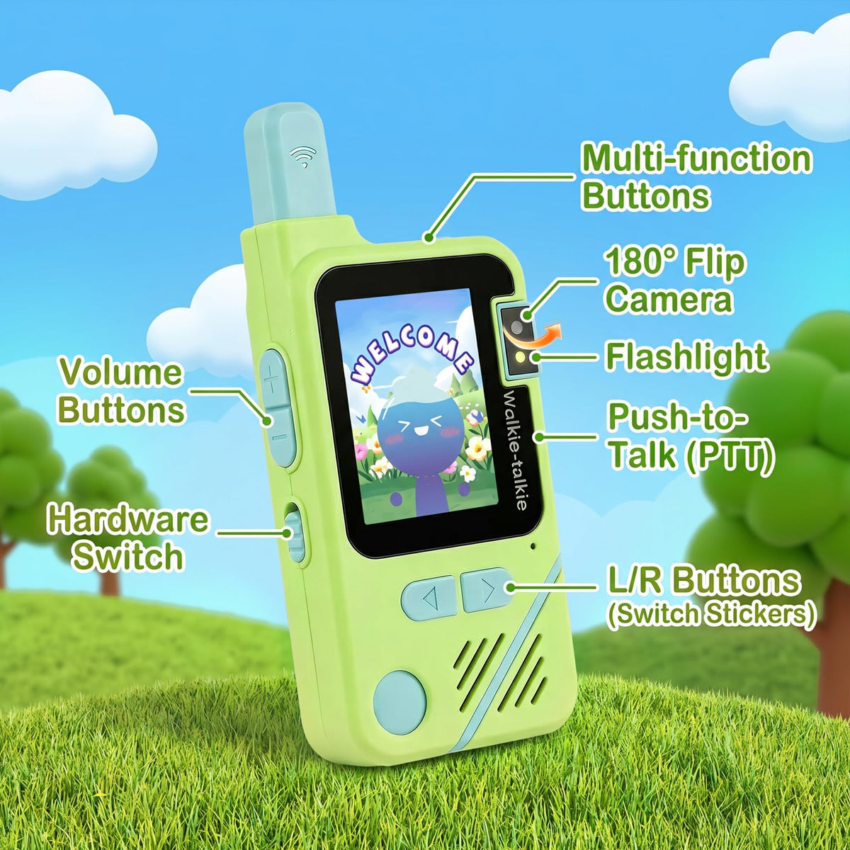Video Walkie Talkies for Kids Ages 3 12 Camping Outdoor Toys - AISPARKY Official Imagery - 3