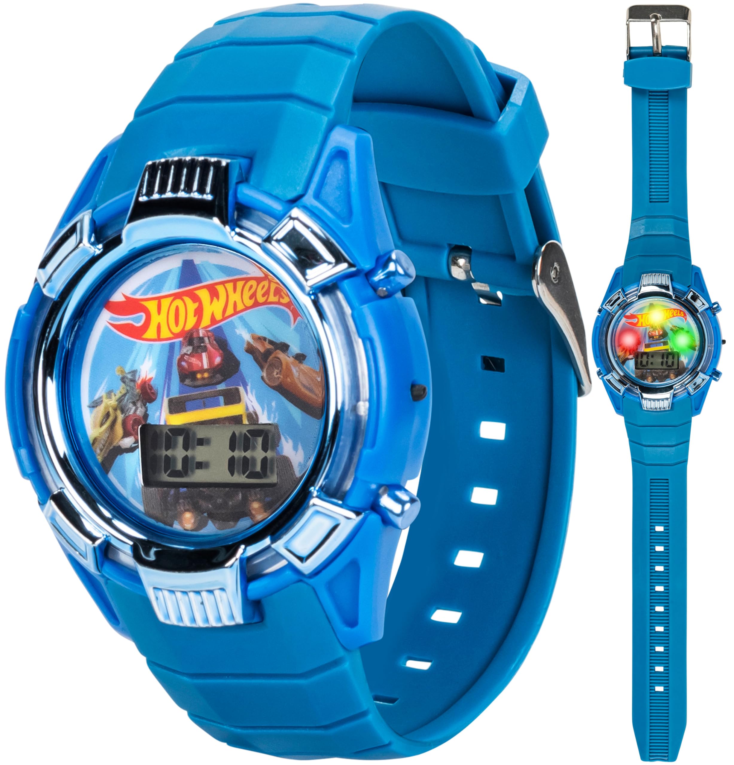 Accutime Hot Wheels Kids Watch – Light-Up LCD Display, Adjustable Comf - View 1