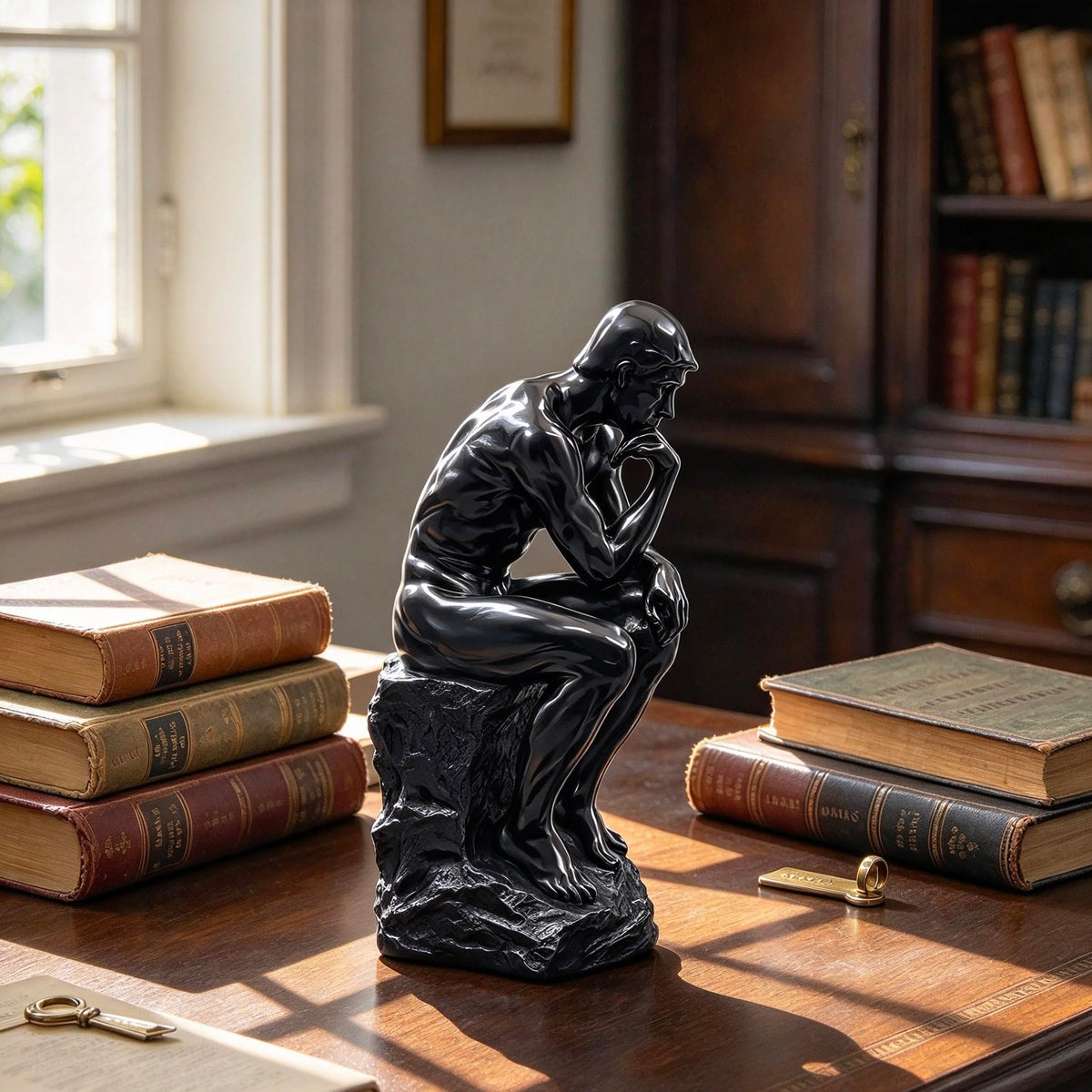 FUNSXBUG 10 Inch Resin The Thinker Statue Thinking Man - FUNSXBUG Official Imagery - 4