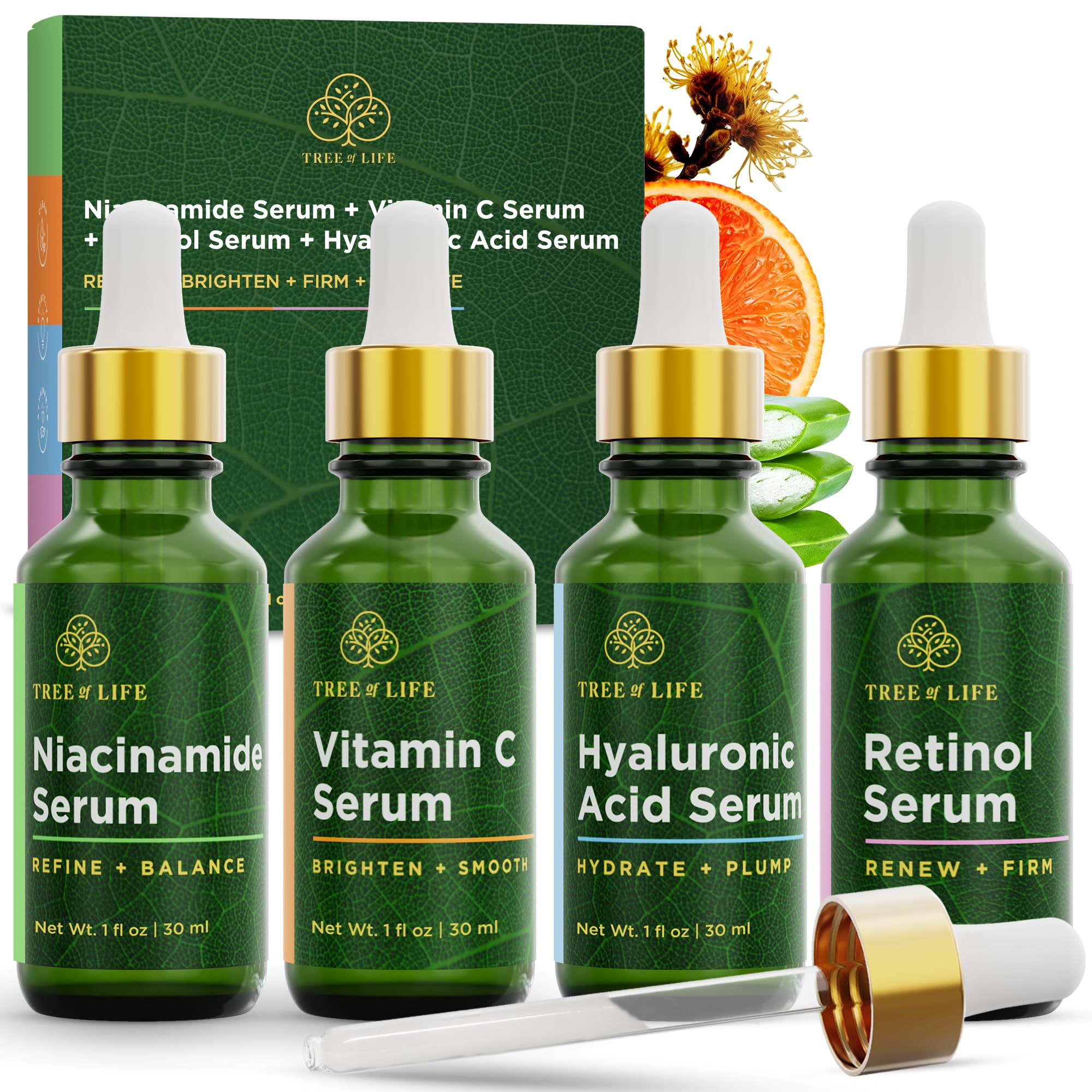 Tree of Life Face Serum Skin Care, Facial Serum and Men, Set of 4 - Tree of Life Official Product View 2