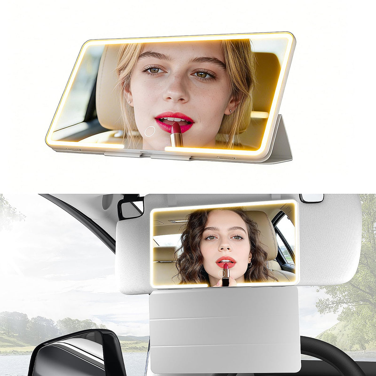 Upgraded Car Sun Visor Mirror Vanity as Gift for Women Men - Epltion Official Imagery - 2
