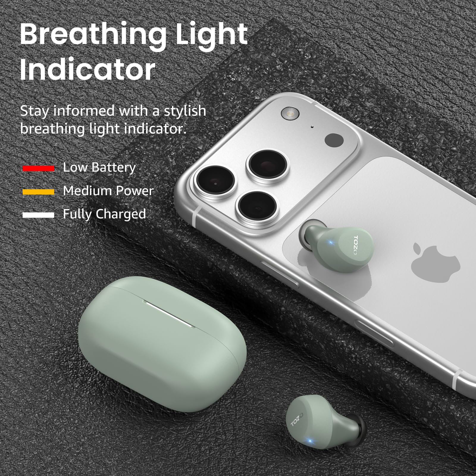 TOZO A1 Wireless Earbuds Bluetooth 5.3 Light Weight in Ear Headph - TOZO Official Product View 7