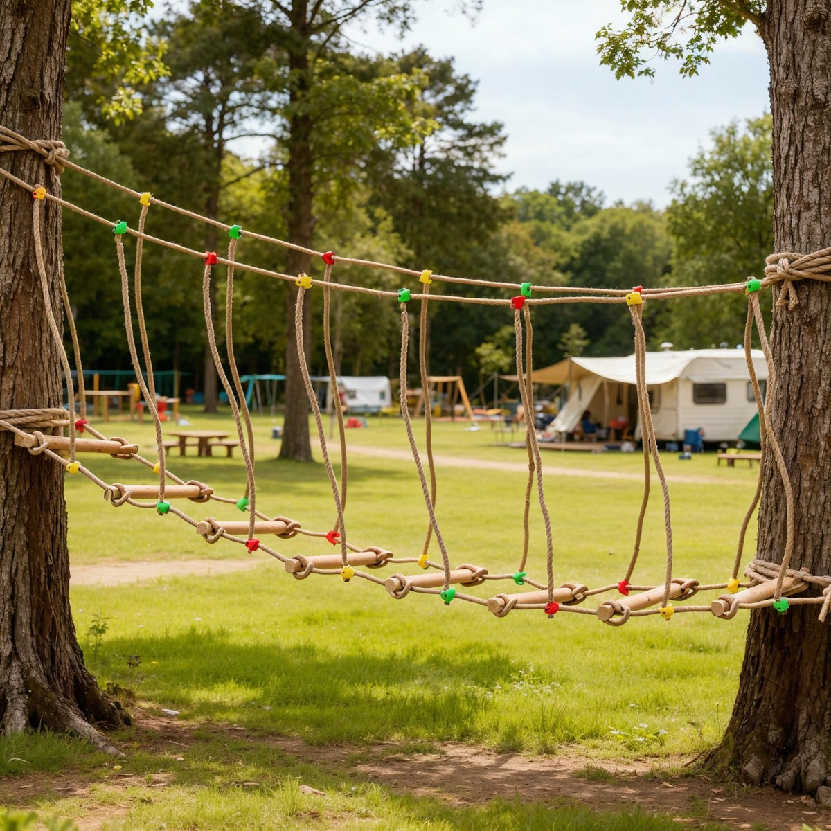 Goldmeet Outdoor Rope Bridge 2M 6 56FT Climbing Rope Ladder - Goldmeet Official Imagery - 2