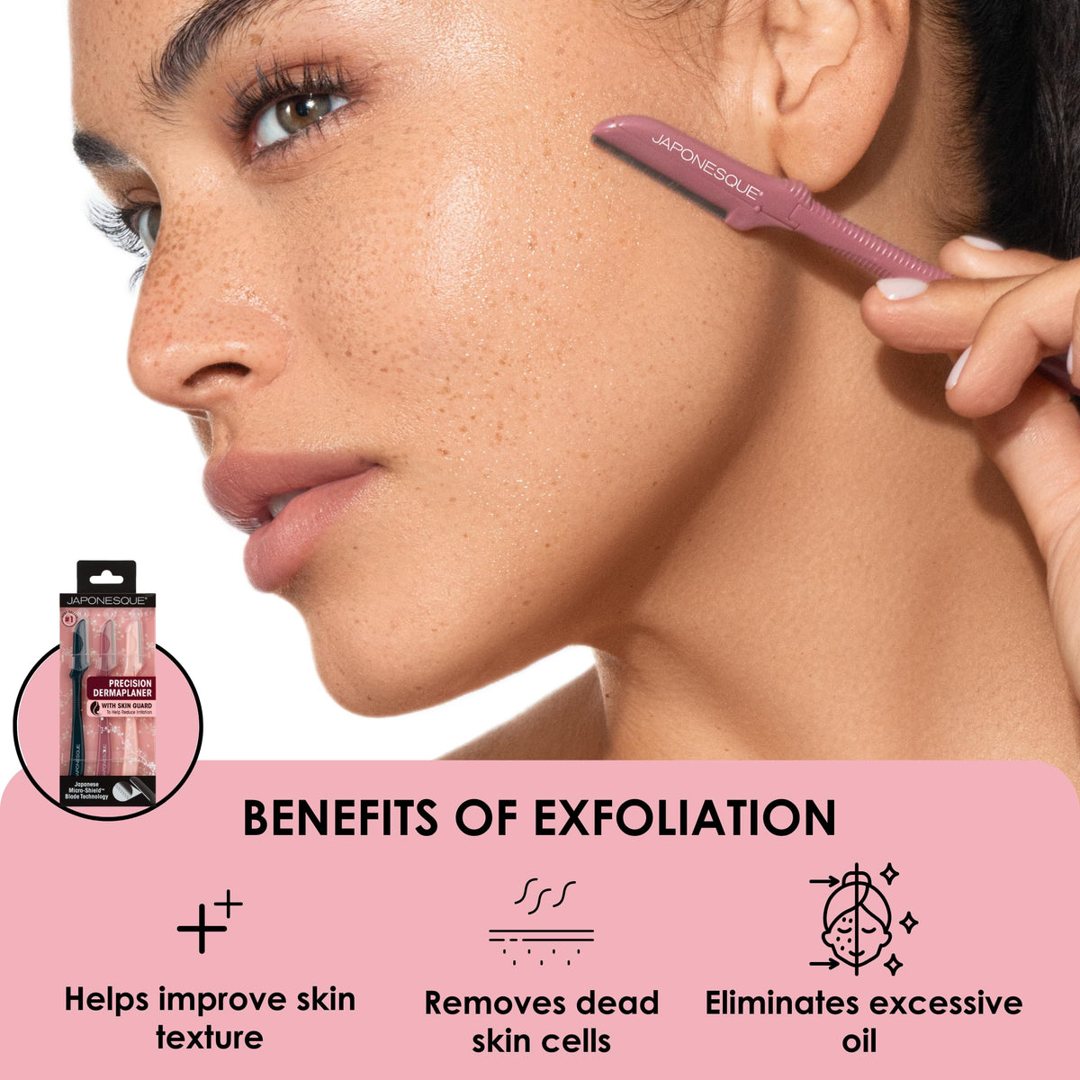JAPONESQUE Complexion Perfection Dermaplaner Razor Set - JAPONESQUE Official Product Imagery - 4