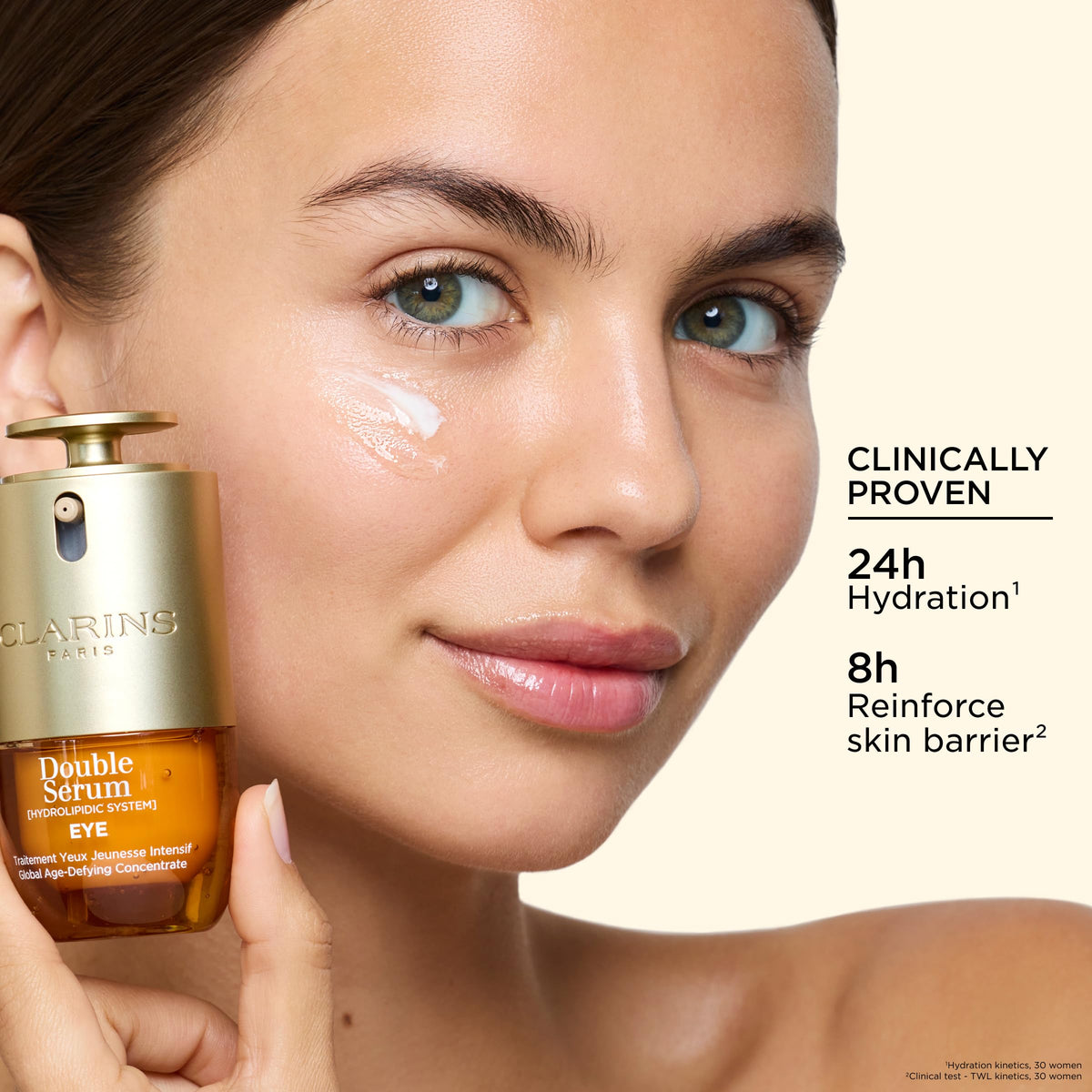 CLARINS NEW DOUBLE SERUM Eye Brightening Depuffing Anti - Premium Selection Official Imagery - 6