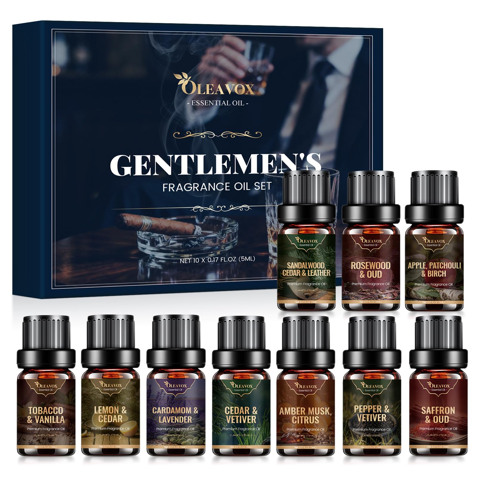 Men Essential Oils Set, Gift for Men, Masculine Diffuser Oil - Product Imagery