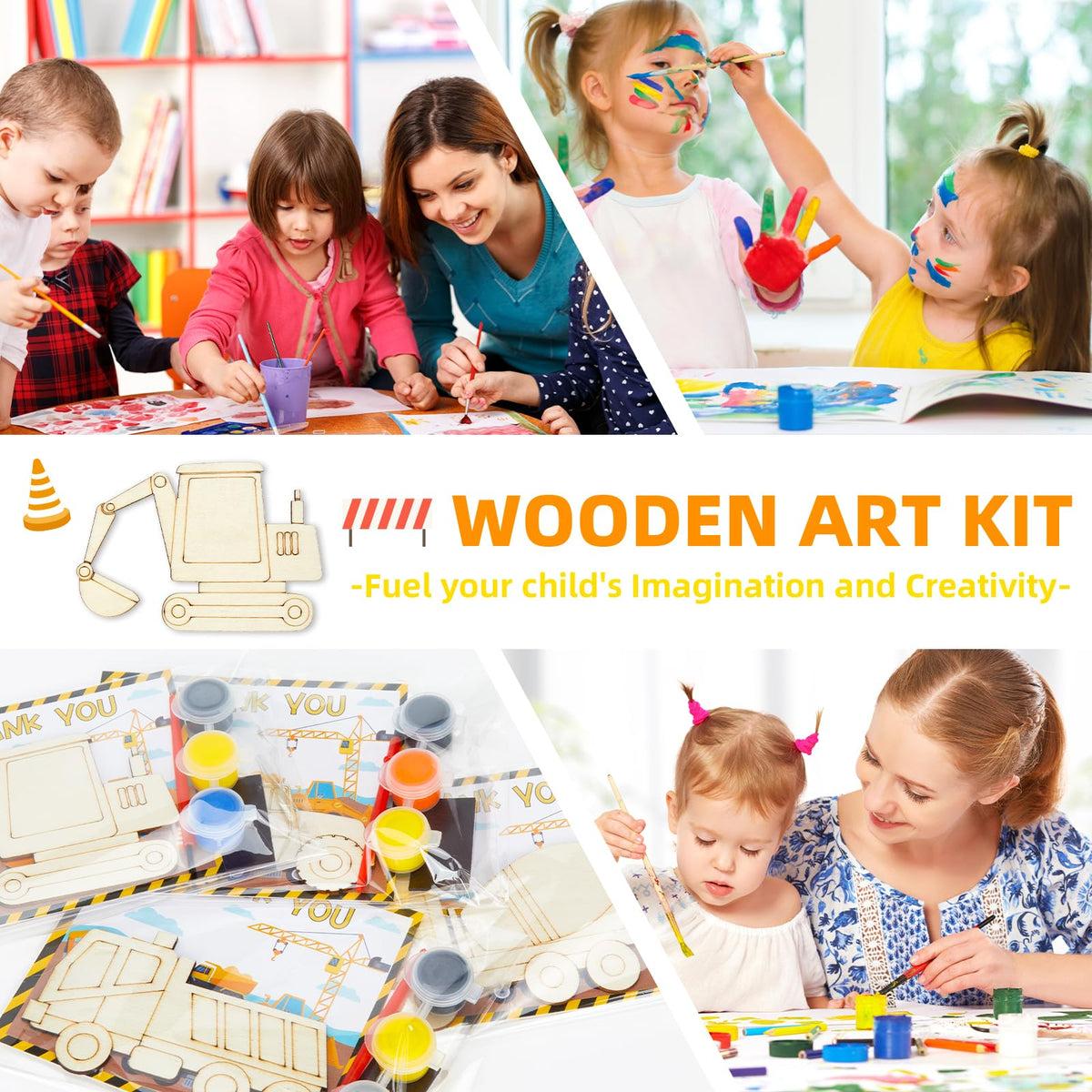 Bafeil 24 Set Construction Birthday Party Supplies Trucks - Bafeil Official Imagery - 6