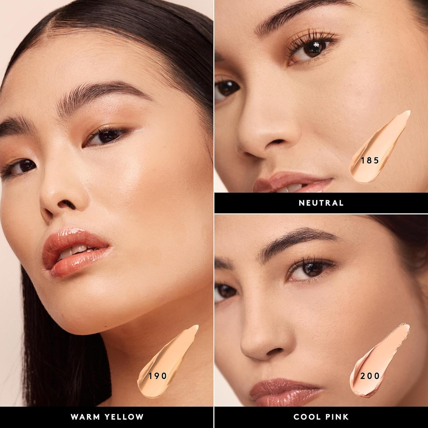 Fenty Beauty Pro Filtr Instant Retouch Concealer in 190 Light Medium with Warm tone, 0.27 oz, showing the concealer tube and applicator.