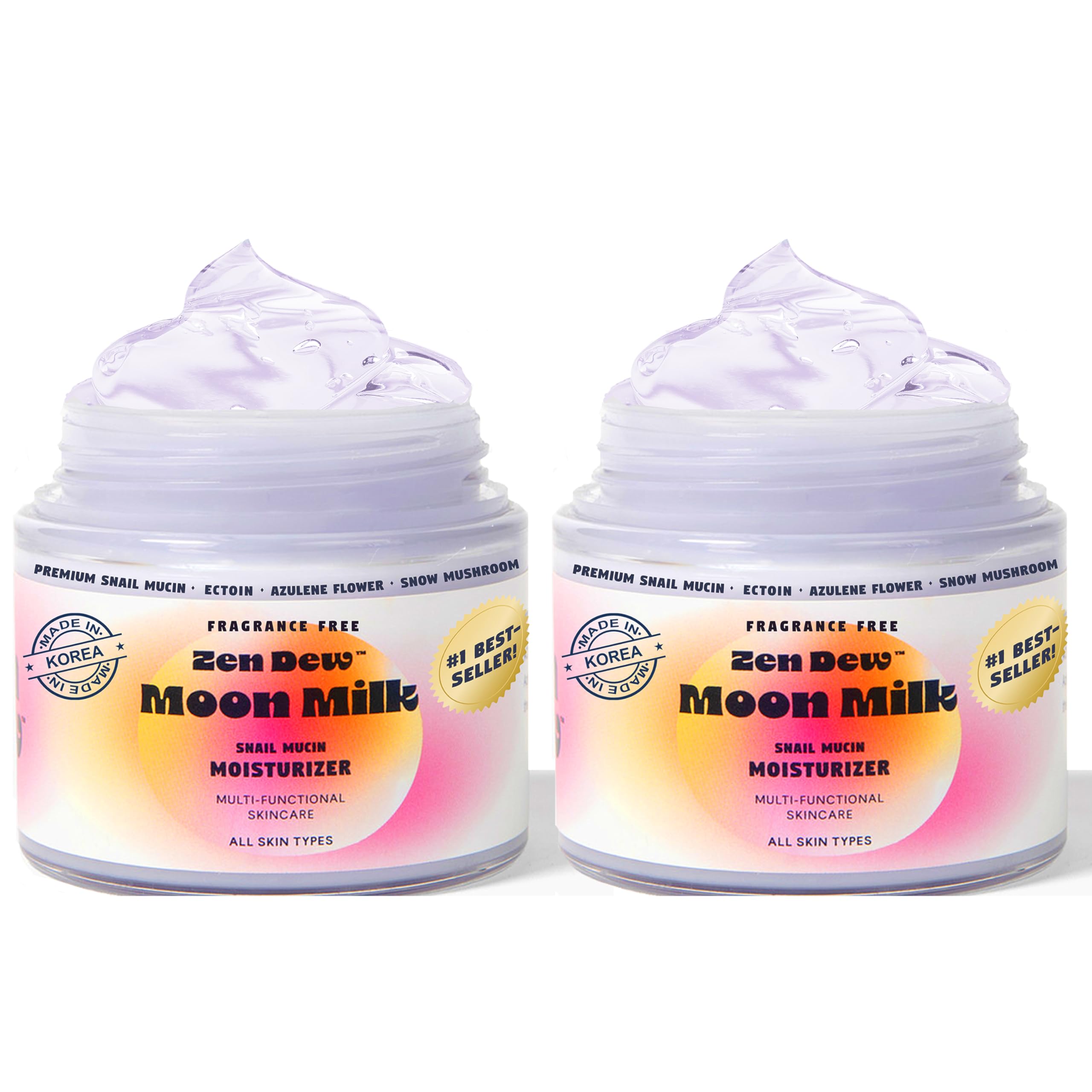 Moon Milk Snail Mucin Moisturizer Gel Cream 3.52 Oz - Zen Dew