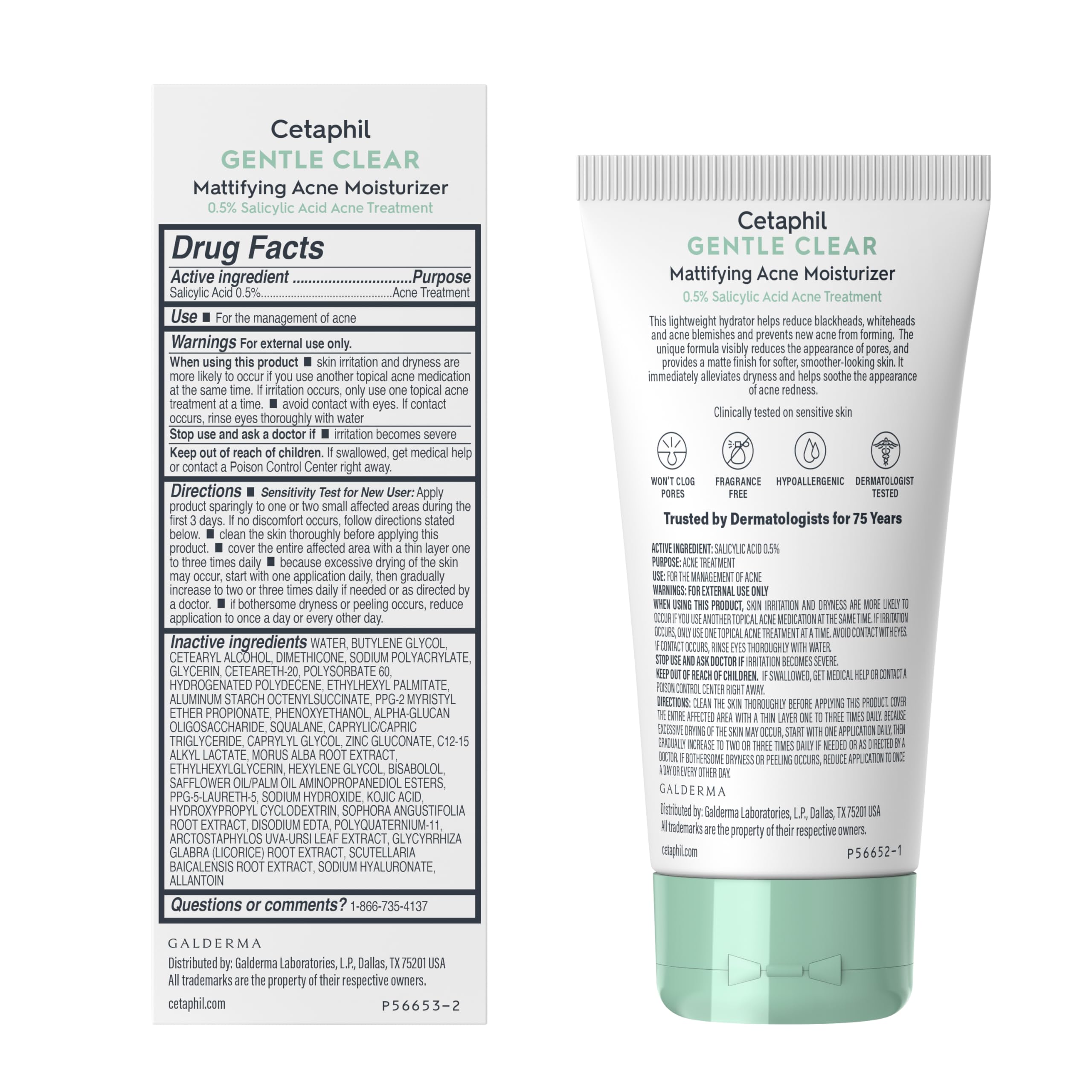 Cetaphil Gentle Clear Mattifying Acne Face Moisturizer, - Cetaphil