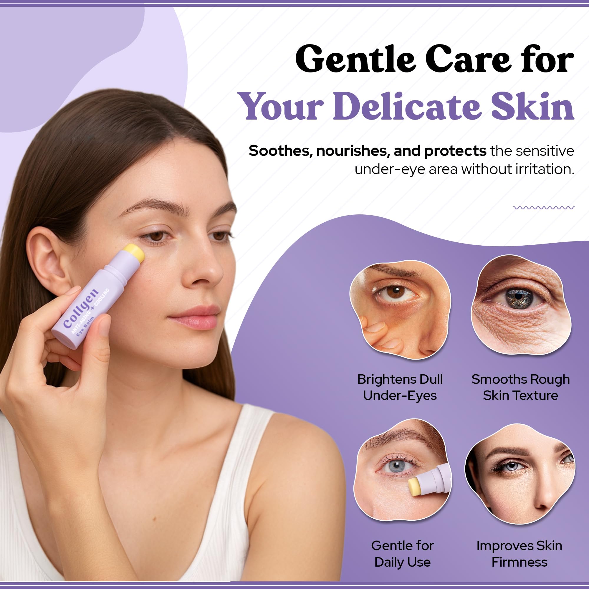 Bella Bliss Collagen Eye Balm Stick for Dark Circles, Puffiness & Wrin - View 5
