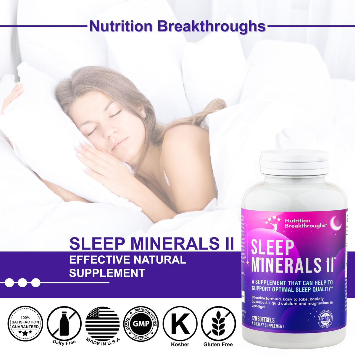 Sleep Minerals II Natural Sleep Aid 120 ct - Nutrition Breakthroughs Official Imagery - 7