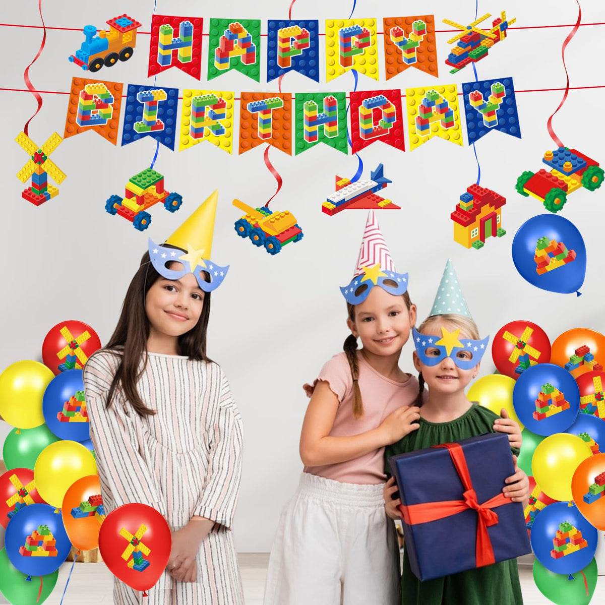173 PCS Building Block Birthday Party Decorations - QIYANPAX Official Imagery - 7