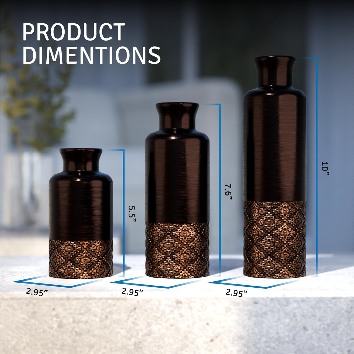 Creative Scents Dublin Brown Vases - Creative Scents Official Imagery - 4