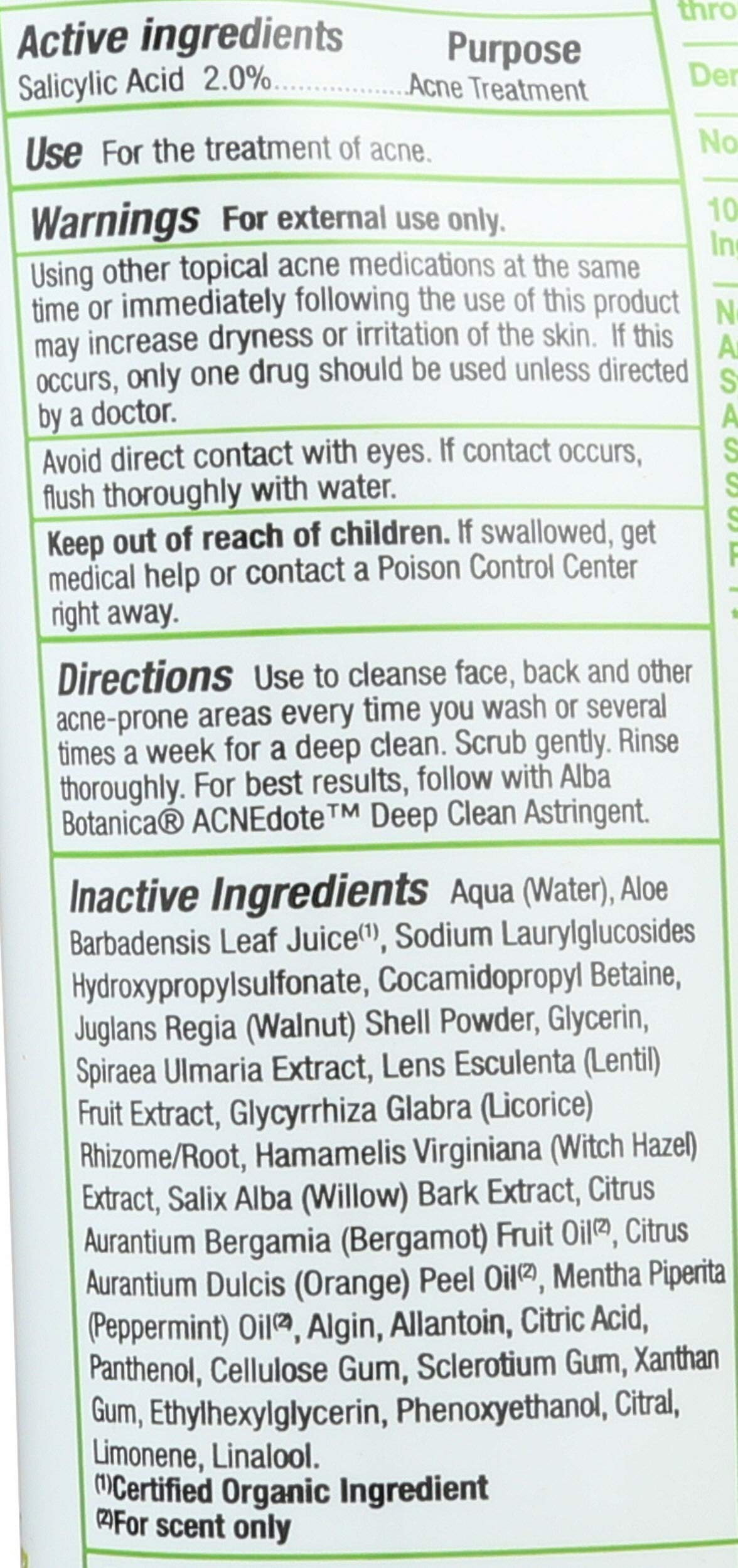 Alba Botanica Acnedote Maximum Strength Face & Body Scrub for Acne Treatment, - Alba Botanica Official Product View 5