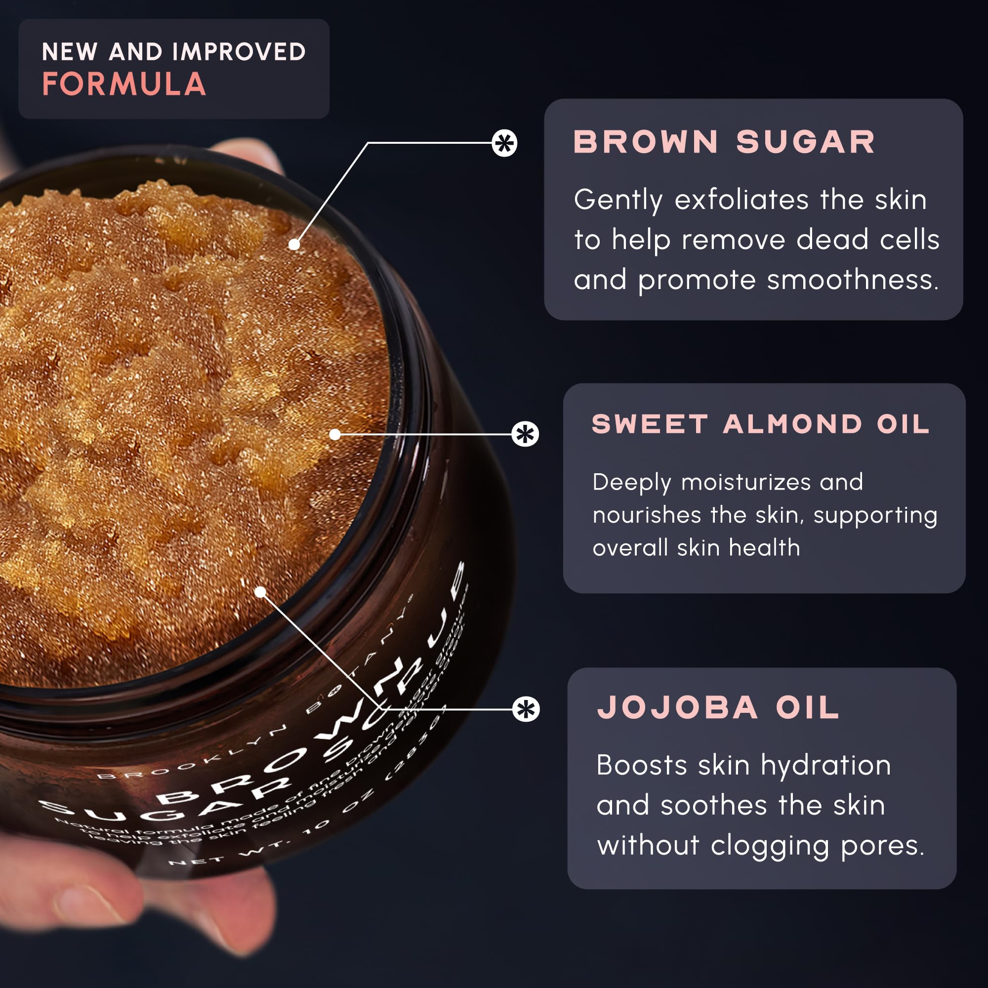 Brooklyn Botany Brown Sugar Body Scrub - Moisturizing and Exfoliating Body & Fa - Brooklyn Botany Official Product View 8