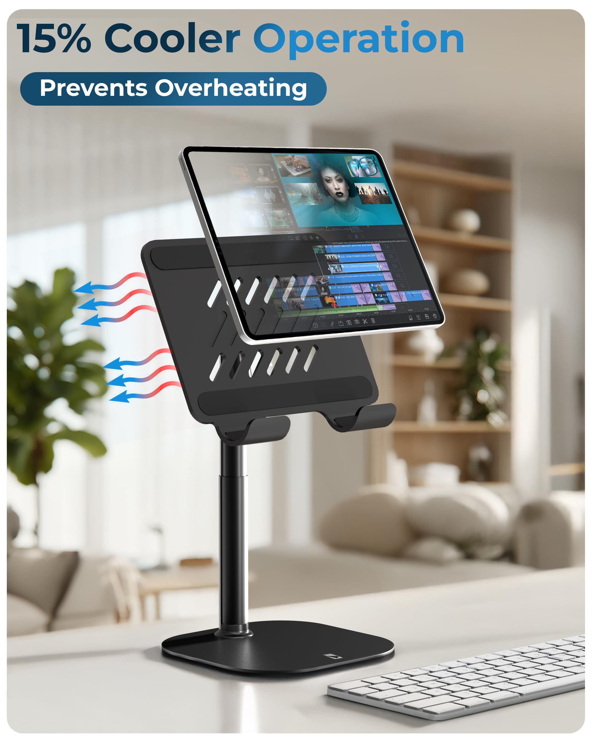 COOPER TabHolder Tablet Holder, iPad Stand for Desk, Portable Mon by COOPER - Angle View 4