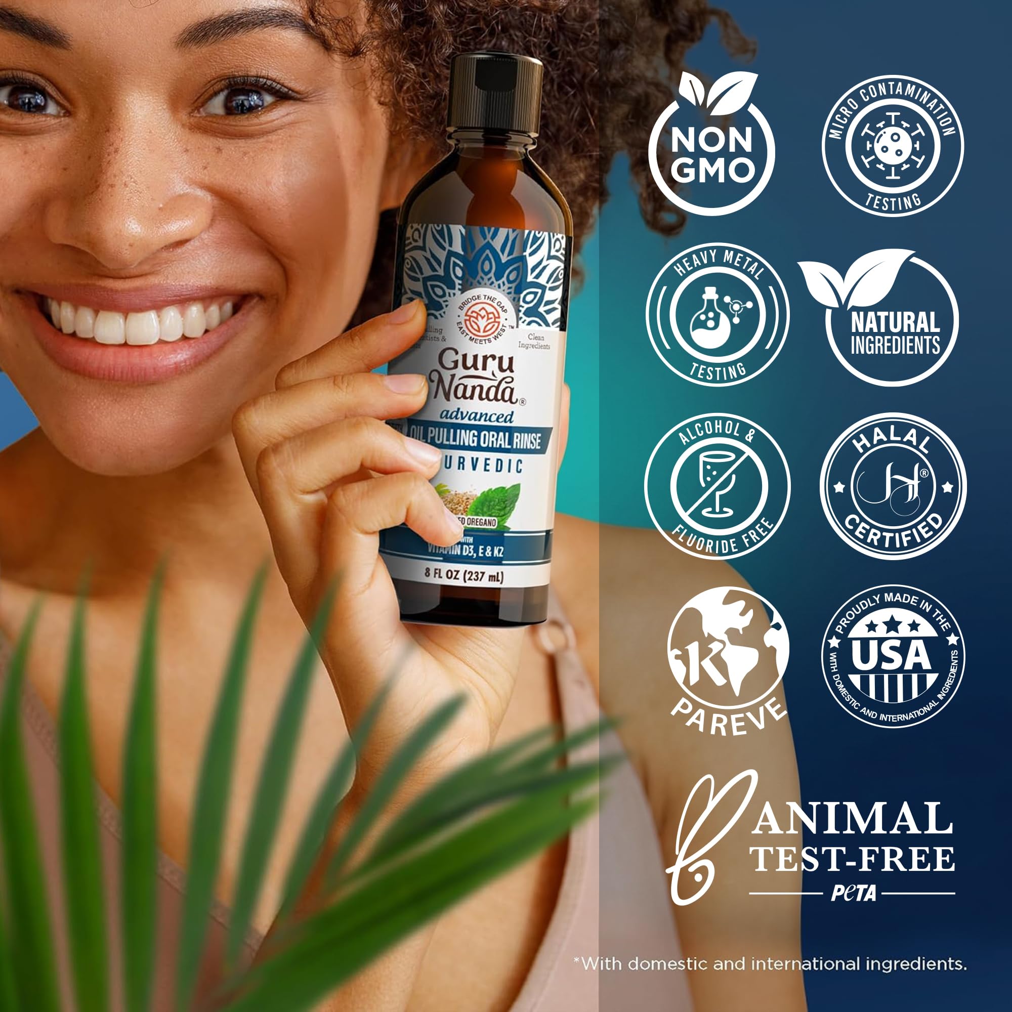 GuruNanda Advanced Oil Pulling Mouthwash with Oregano Oil & Sesame Oil - View 9