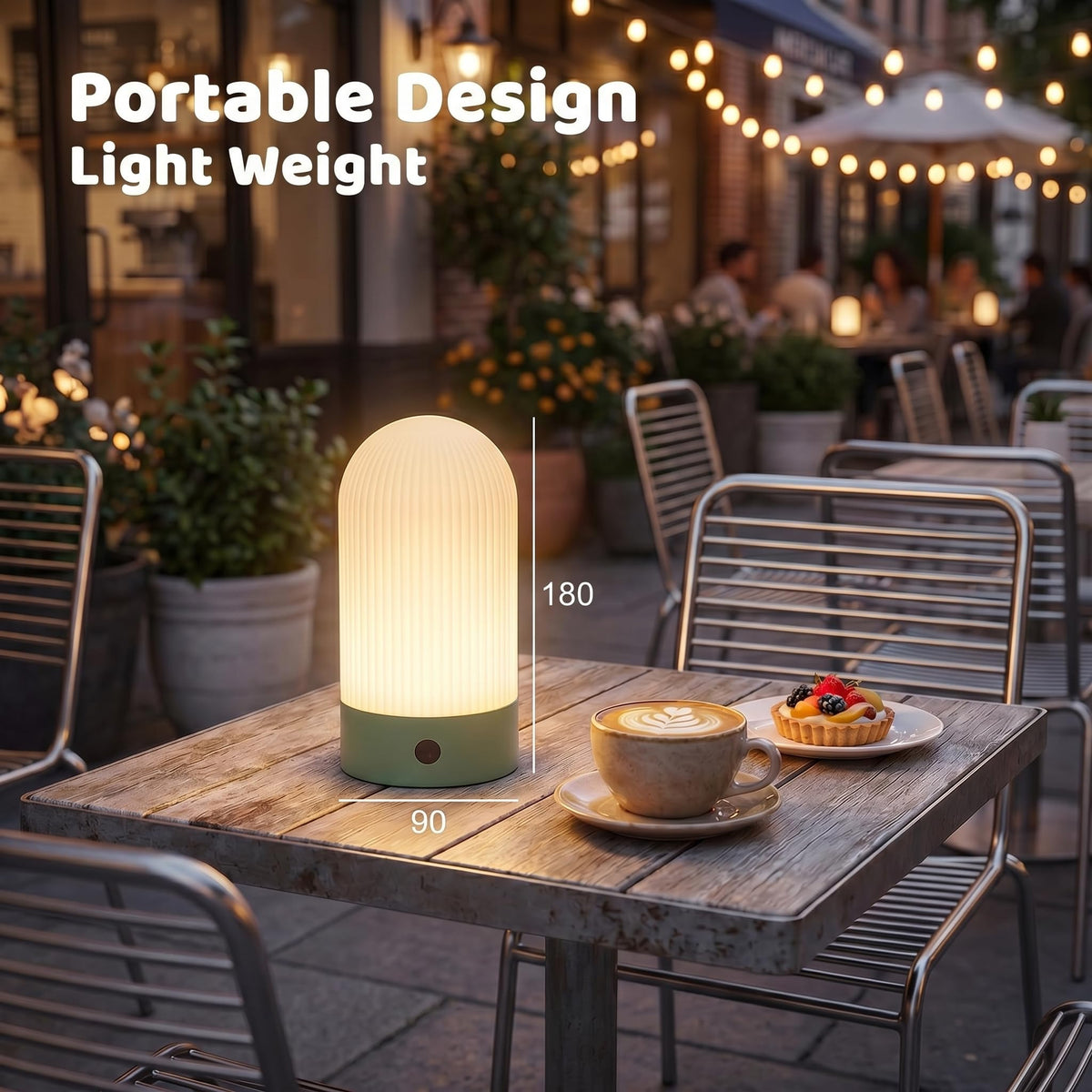 Rechargeable Waterproof Shower Lamp 2700K Flame - WEILAILUX Official Imagery - 4