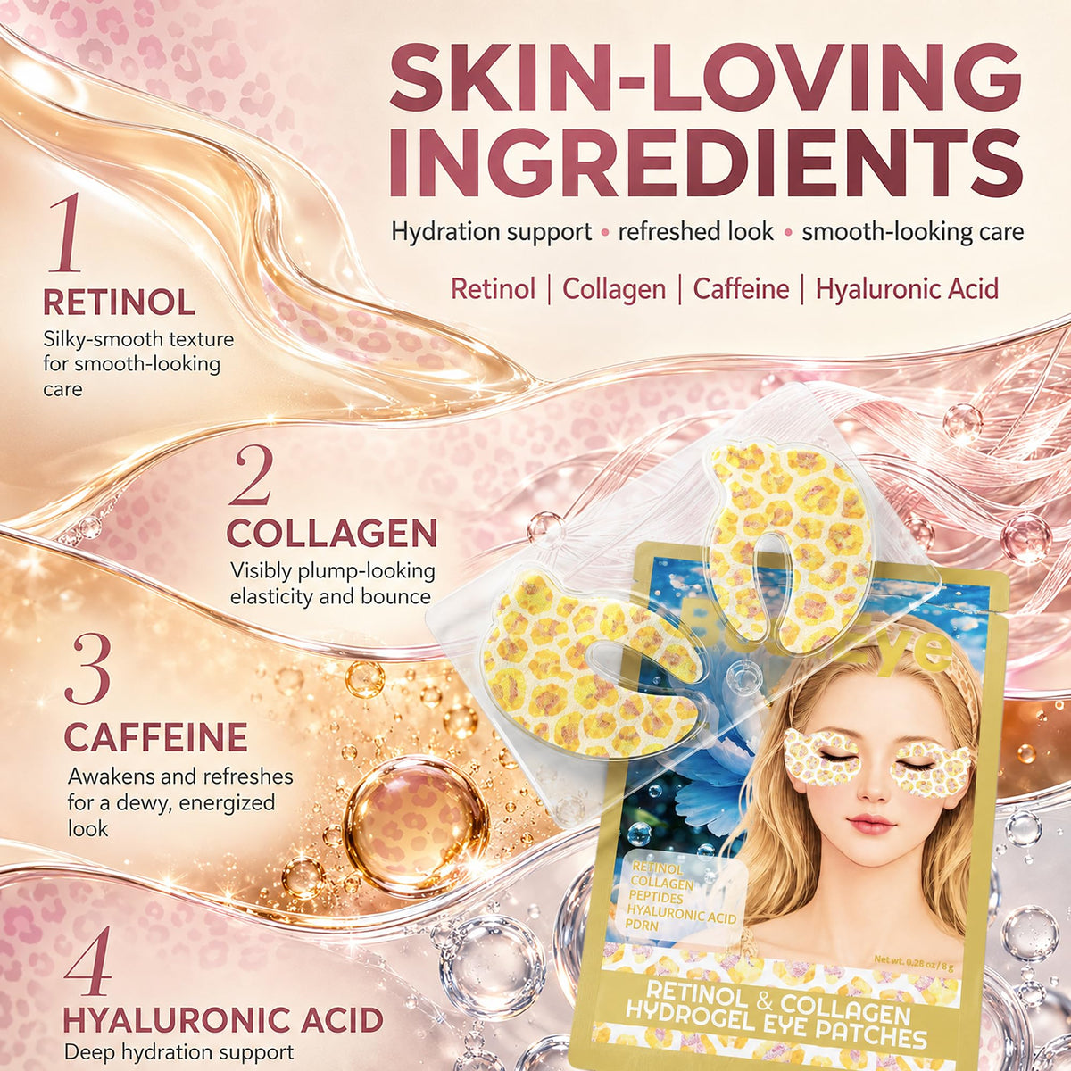 Under Eye Patches for Puffy Eyes and Dark Circles Collagen - Besteye Official Imagery - 4
