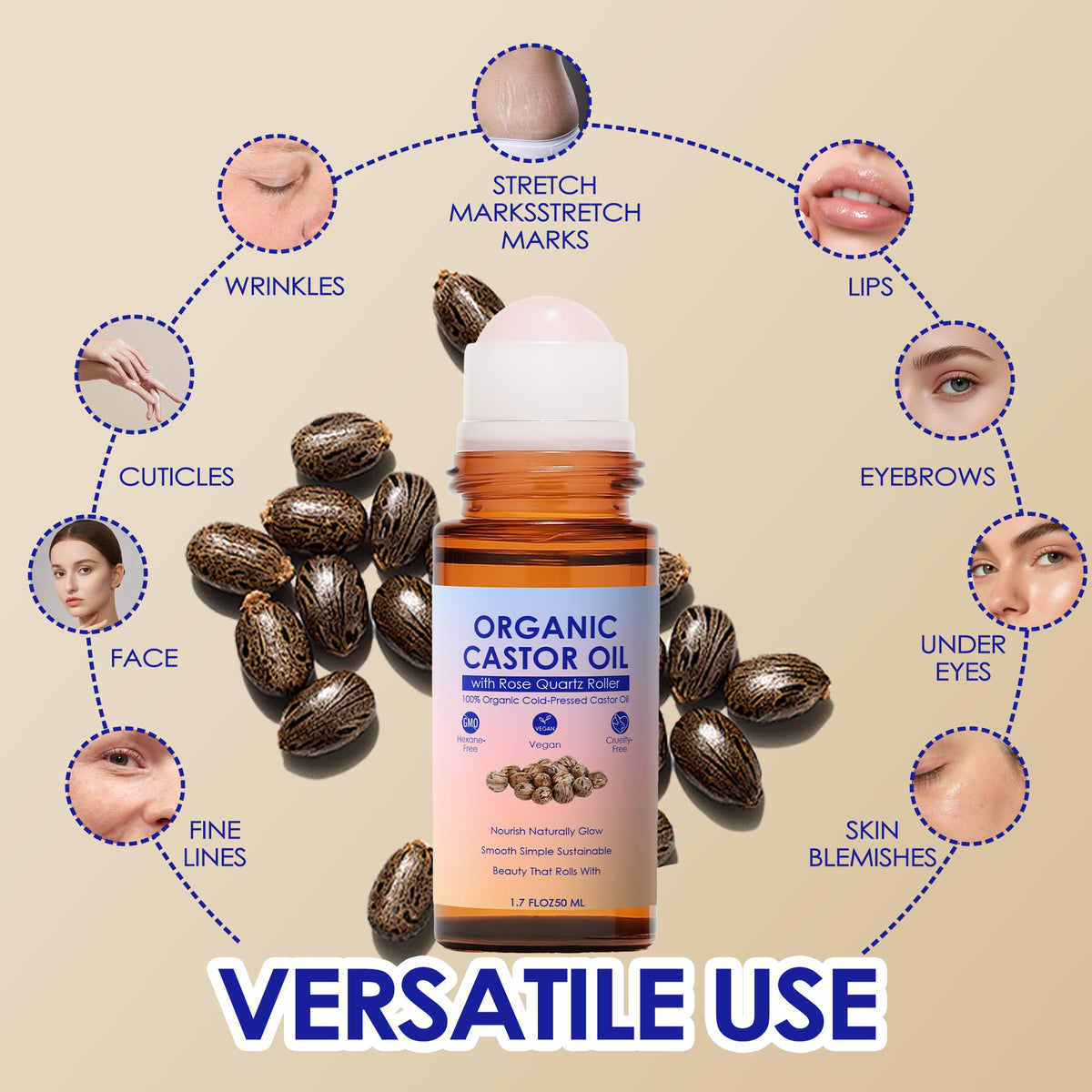 Castor Oil Organic Cold Pressed Castor Oil Rose Quartz - ipxkwll Official Imagery - 5