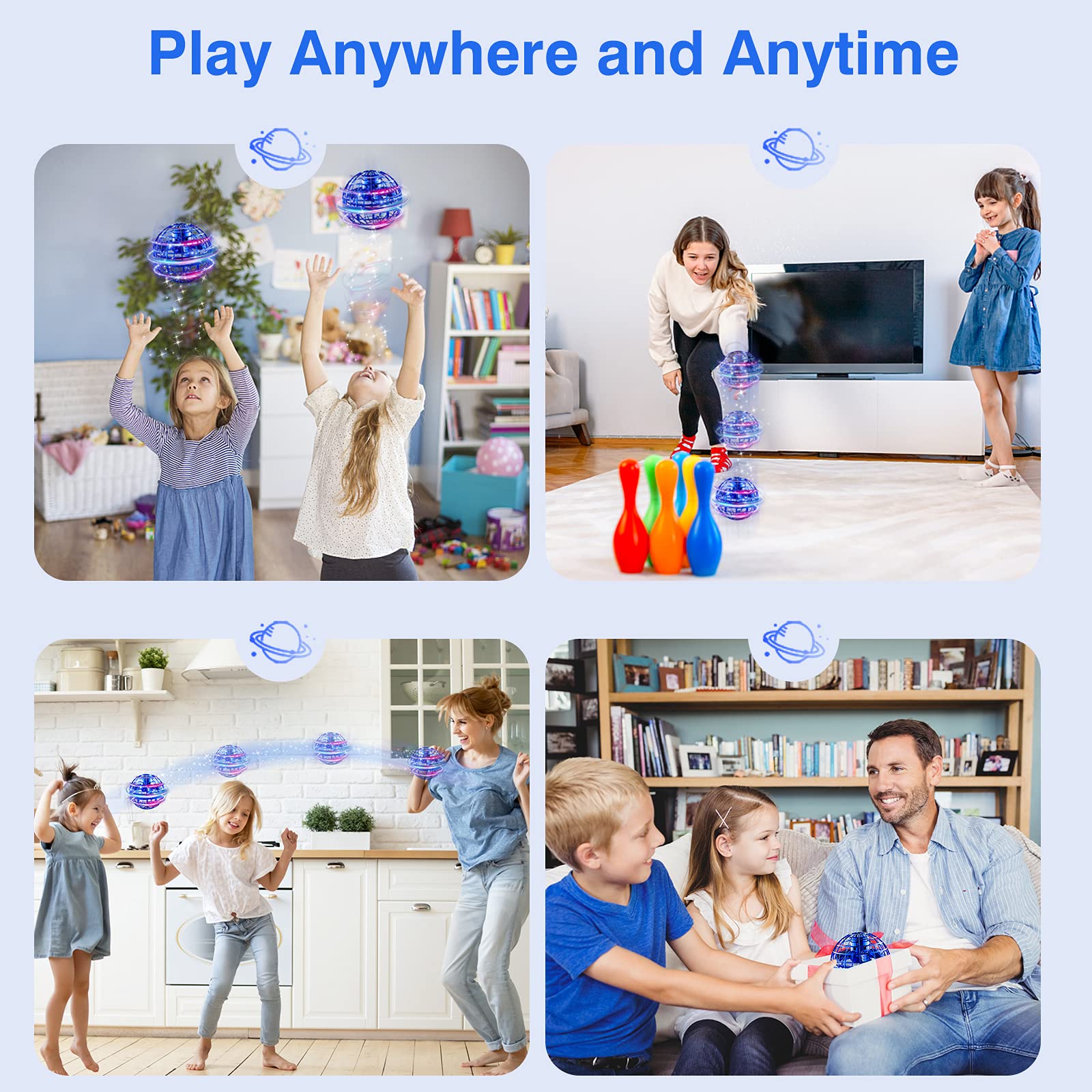 Ciniffo 2026 Upgraded Flying Orb Ball Toy with Dazzling Lights, M by Ciniffo - Angle View 6