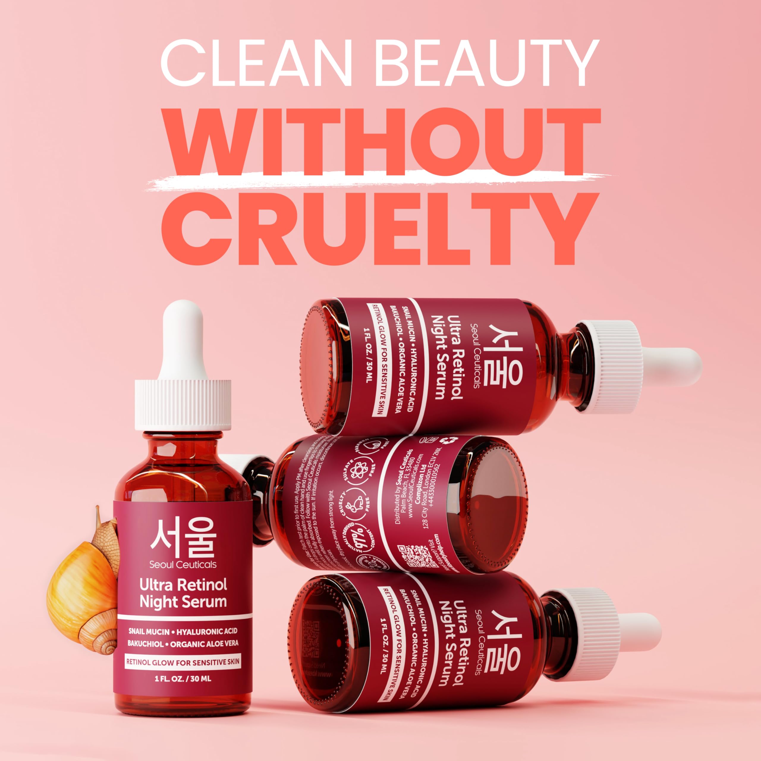 SeoulCeuticals 1% Retinol Snail Mucin Night Serum for Face - SeoulCeuticals Official Product View 5