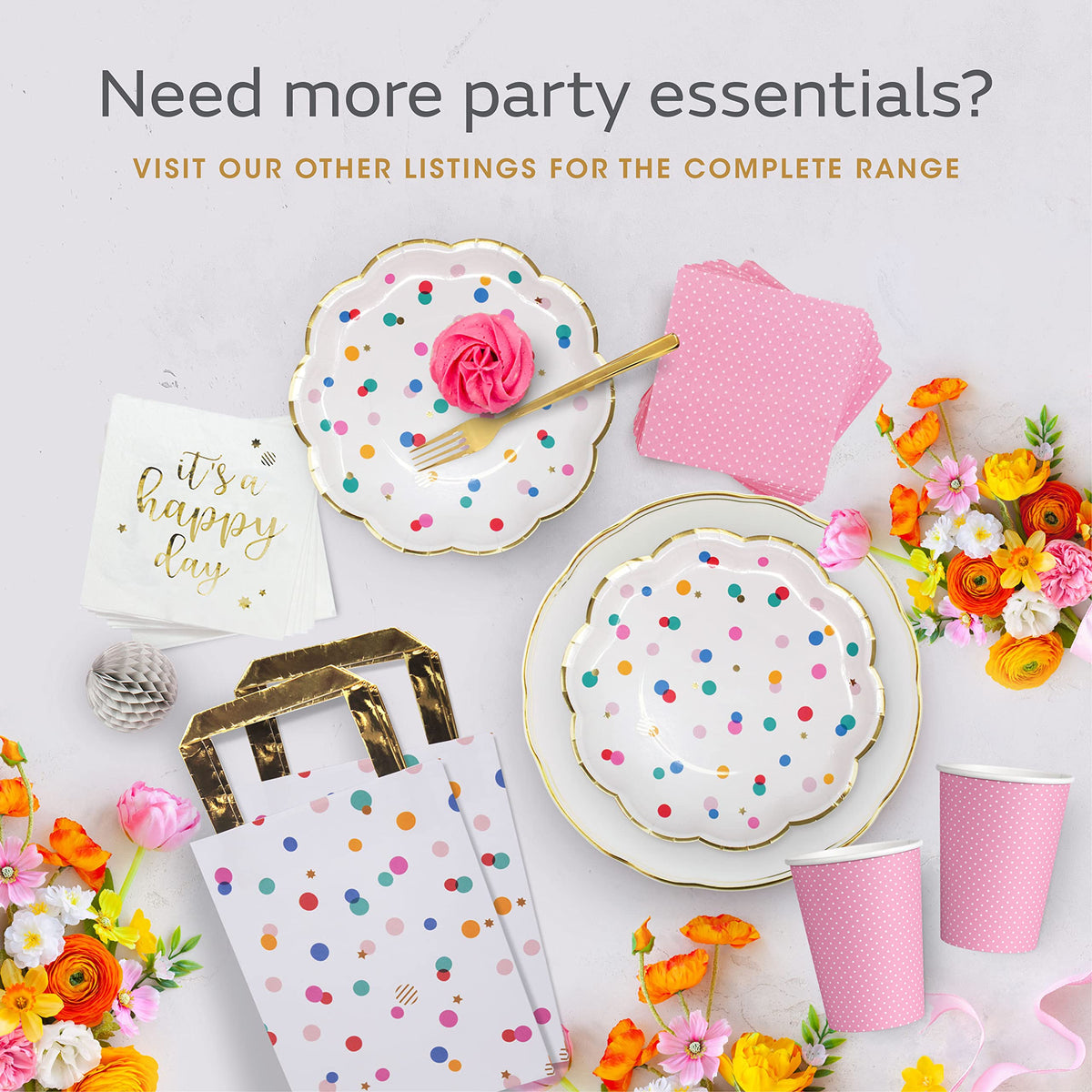 Premium Pink and Gold Party Plates Set - The Joy Bazaar Official Imagery - 7