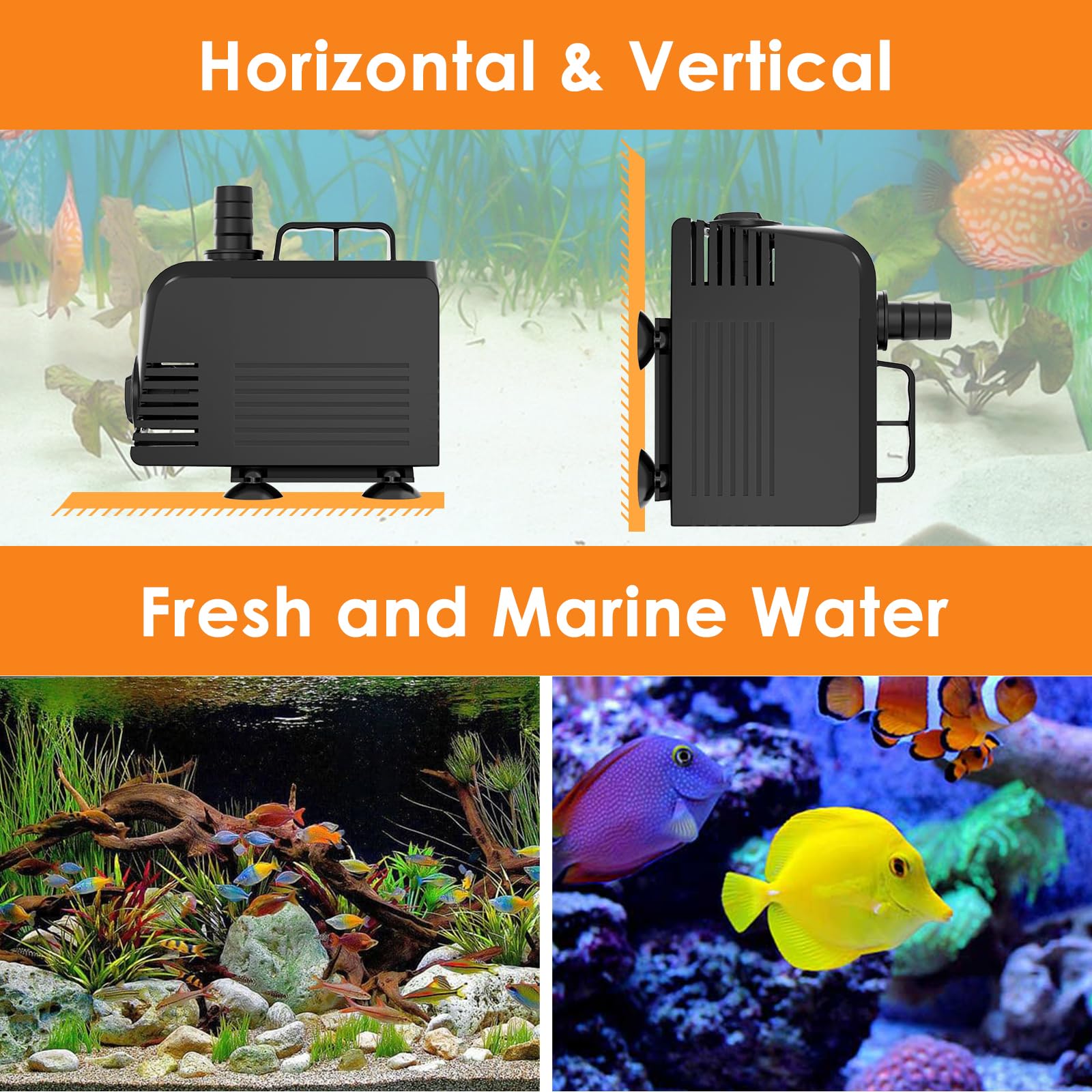 AquaMiracle Submersible Water Pump Aquarium Water Pump with Flow - AquaMiracle Official Product View 6